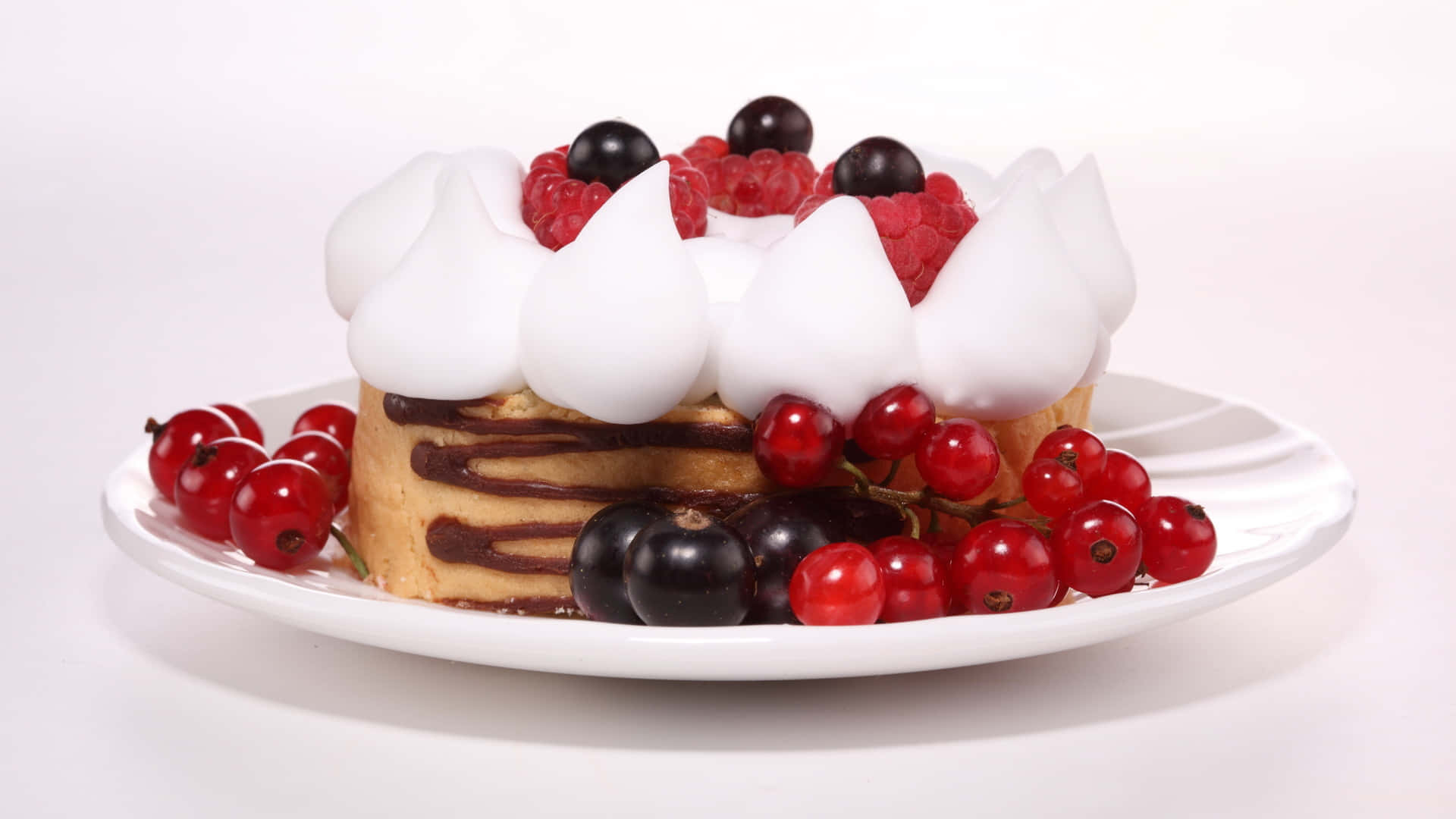 cute dessert, panda face motif, layered cake, Full HD Desktop Wallpaper