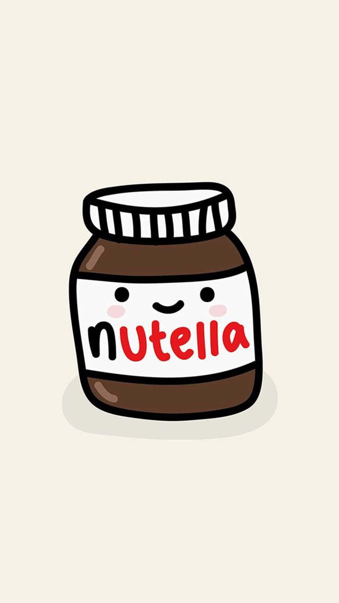 Nutella jar, smiling face, rosy cheeks, Full HD Phone Wallpaper