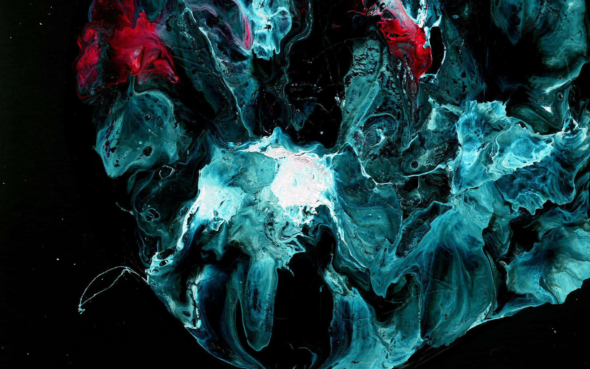sun setting, lake of clouds, vibrant red and teal inks, Full HD Desktop Wallpaper