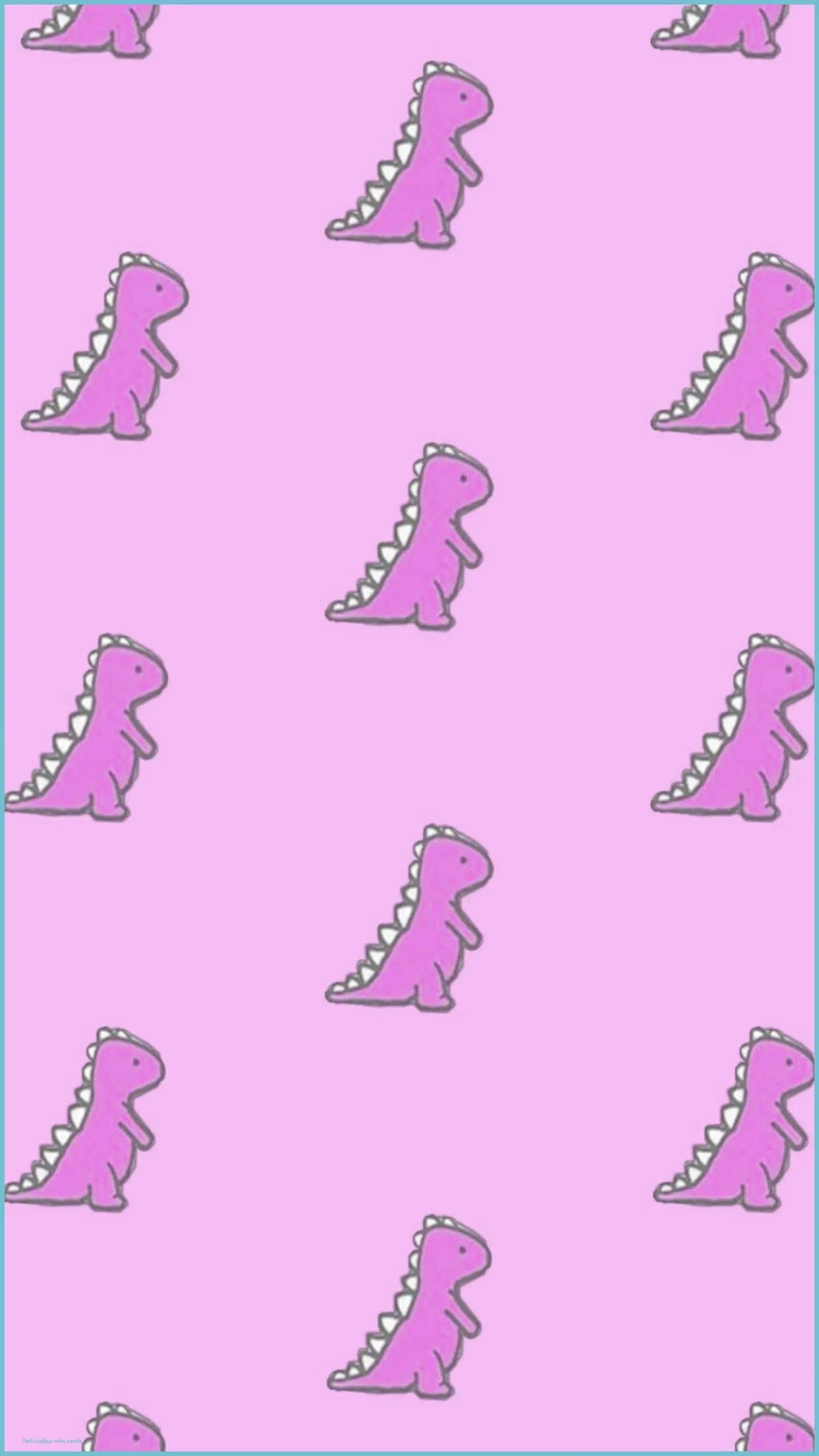 cute dinosaur iphone, pink cartoon dinosaurs, white spikes, Full HD Phone Wallpaper