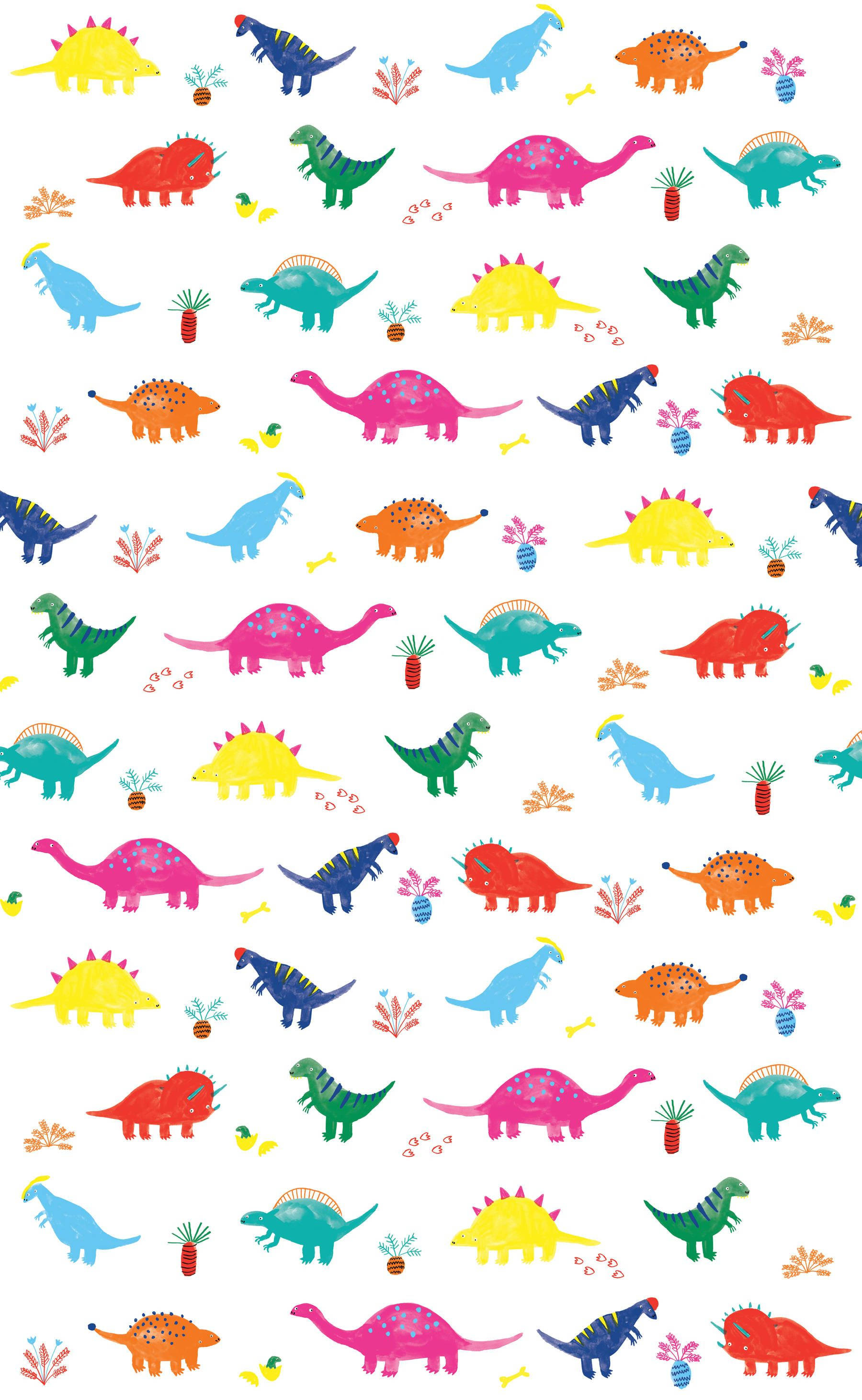 cute dinosaur iphone, iPhone, cartoon dinosaurs, 2K Phone Wallpaper