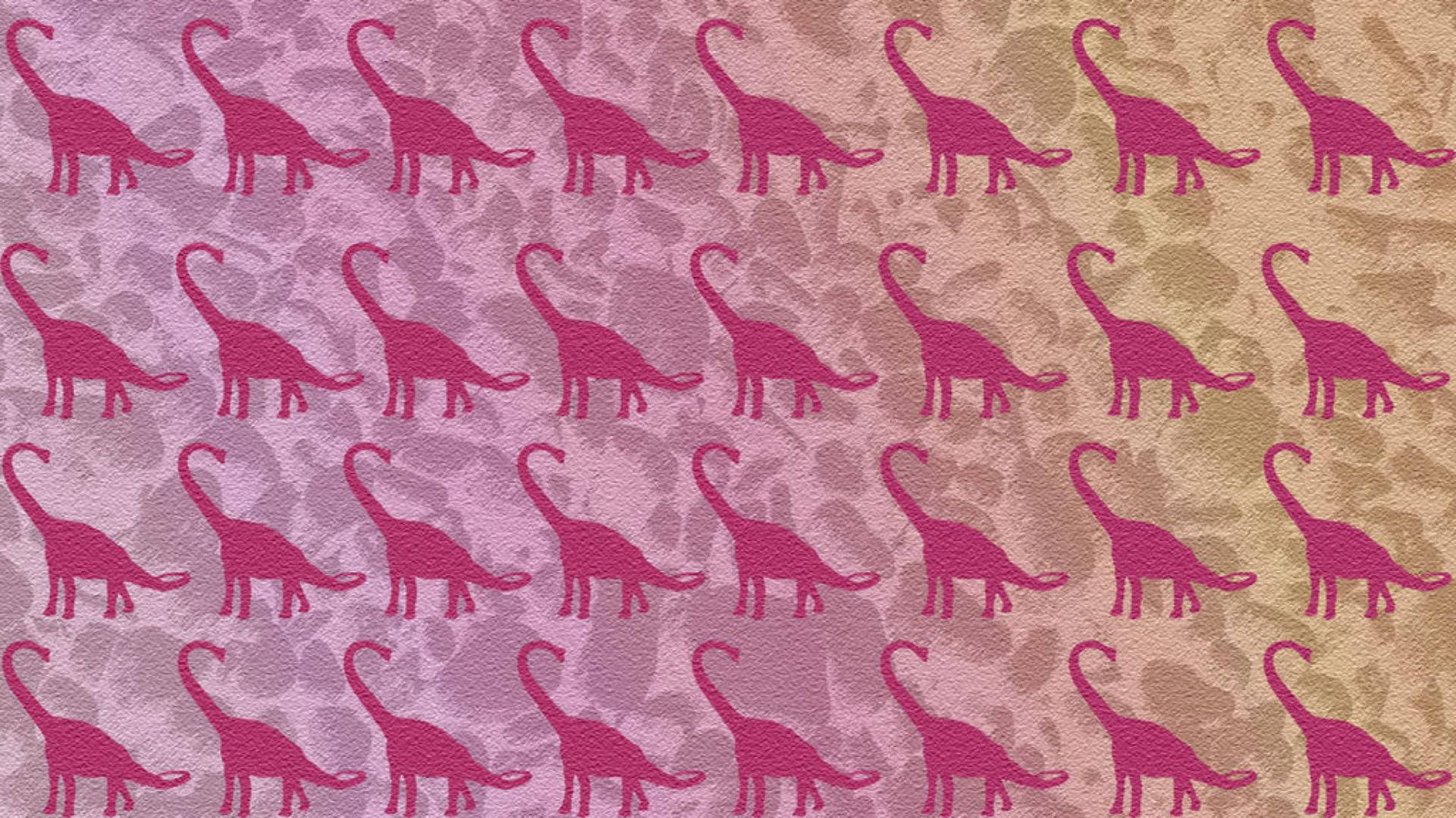 magenta dinosaur silhouettes, gradient pink and beige textured wallpaper, repeating pattern, Full HD Desktop Wallpaper