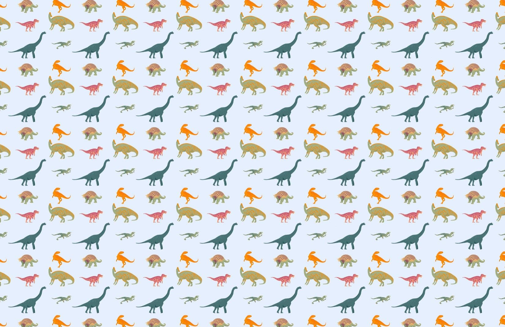 cute dinosaur pattern, colorful cartoon dinosaurs, various poses, HD Desktop Wallpaper