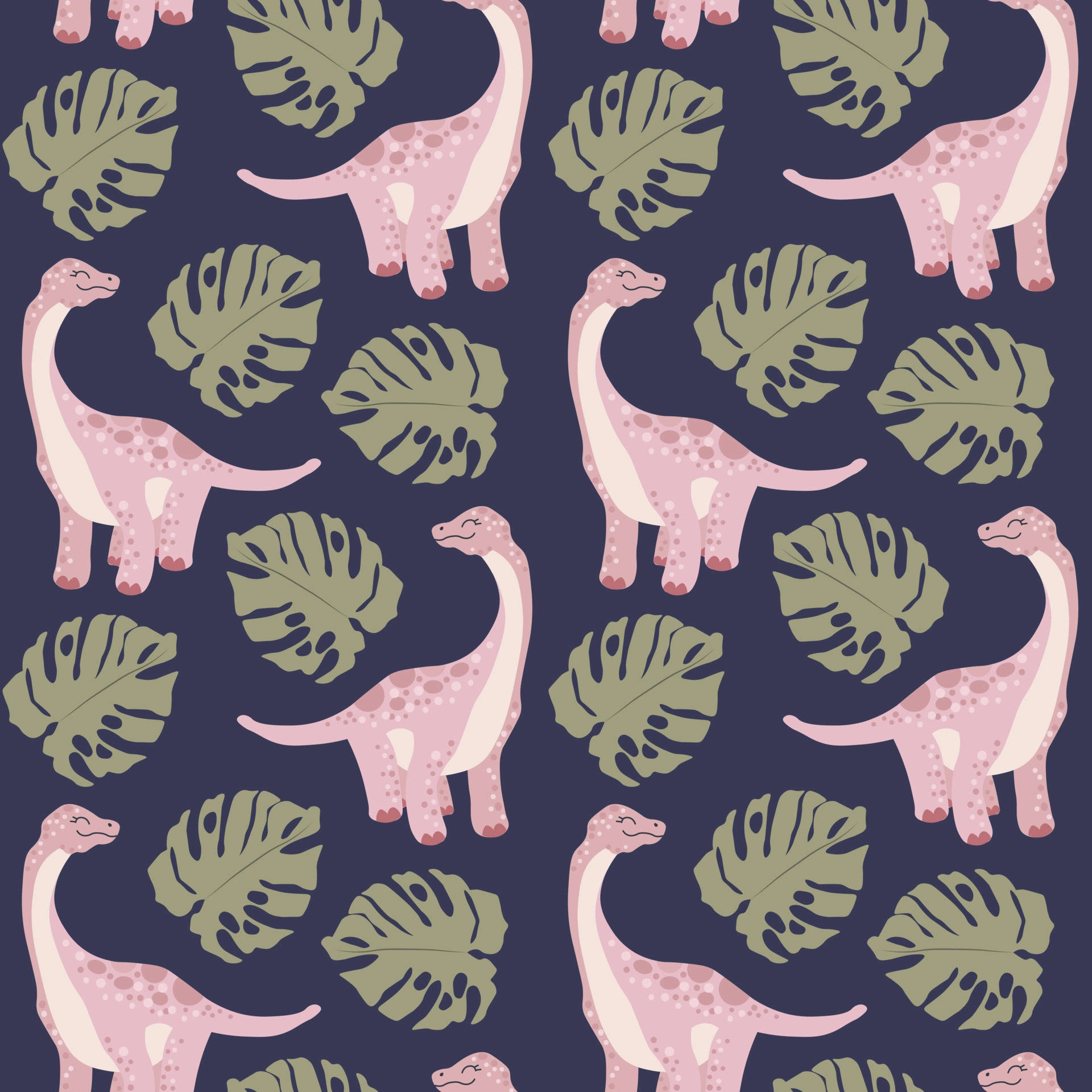 cute pink dinosaur, sweet sauropod, pink spotted brachiosaurus, Full HD Desktop Wallpaper