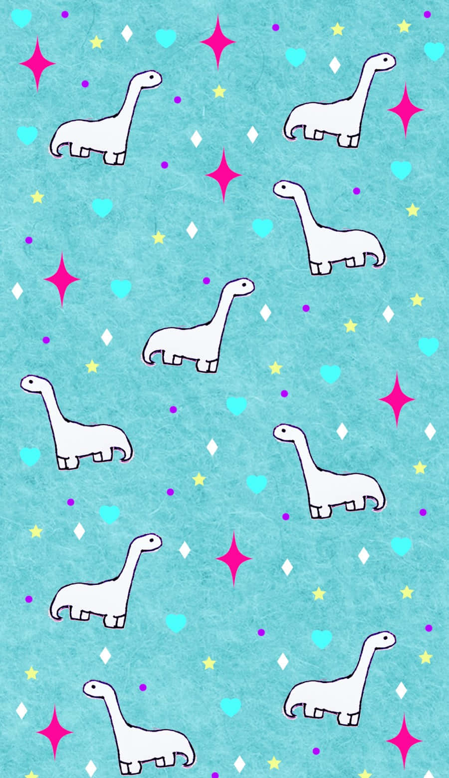 cute dinosaur pattern, white cartoon brontosaurus silhouettes, textured teal background, HD Phone Wallpaper