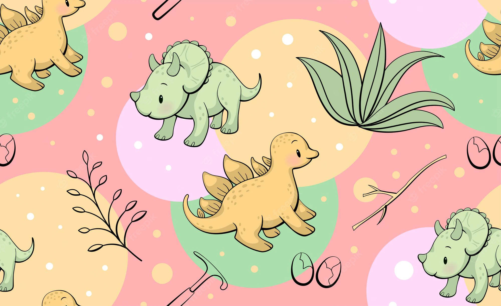 Cute Dinosaur Phone, Pokemon style, cartoon dinosaurs, Full HD Desktop Wallpaper
