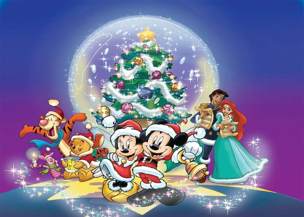 Cute Disney Christmas, Disney characters, Santa outfits, SD Desktop Wallpaper