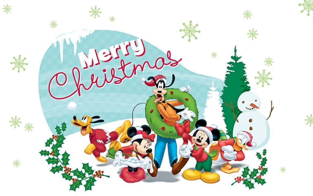 Cute Disney Christmas, Disney characters, Christmas, SD Desktop Wallpaper