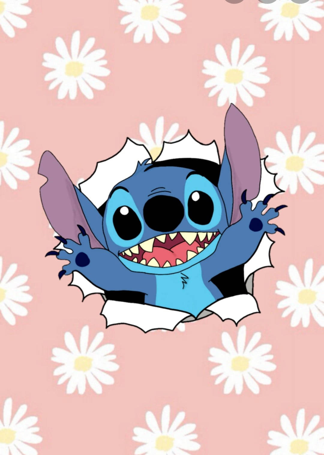 Cute Disney Stitch, blue alien, big eyes, HD Phone Wallpaper