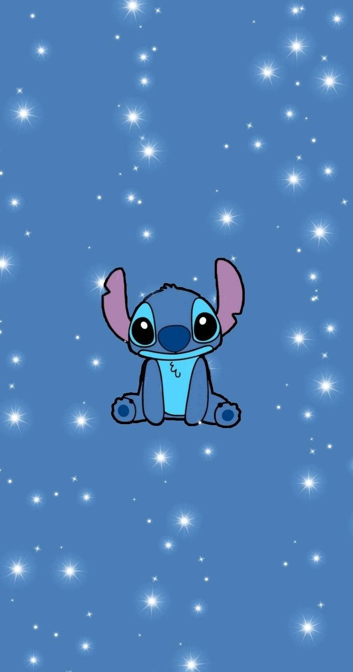 Cute Disney Stitch, blue alien, big eyes, HD Phone Wallpaper