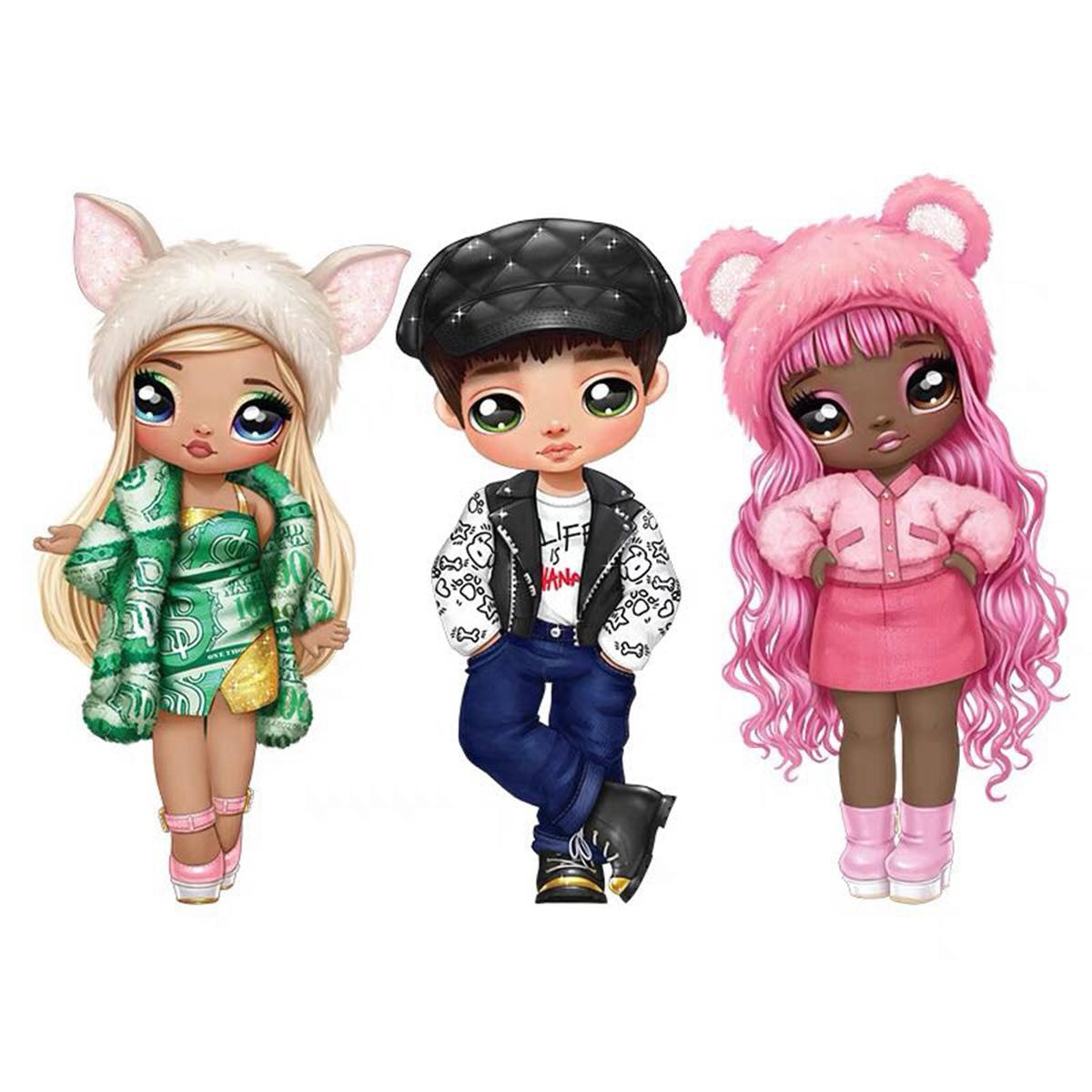 lol doll, anime dolls, animal ears, SD Desktop Wallpaper
