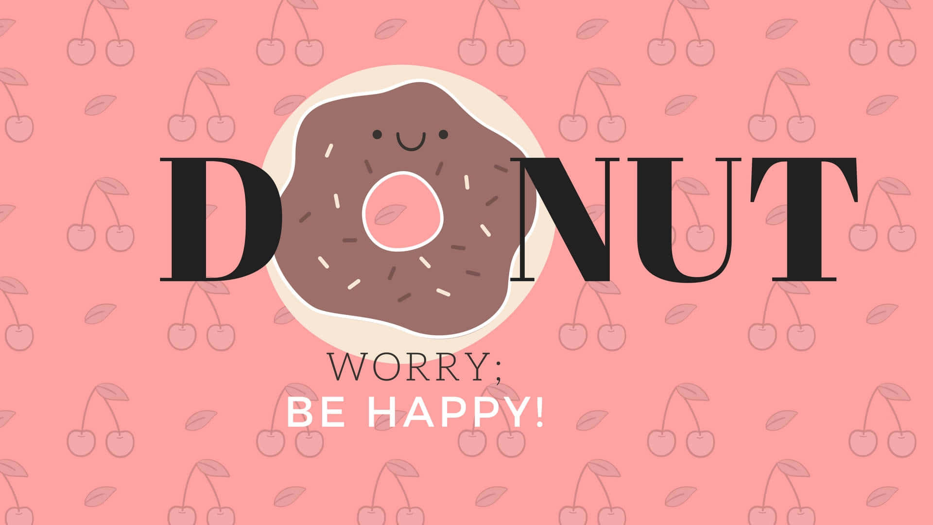 cute donut, 1920 x 1080, smiley face, Full HD Desktop Wallpaper
