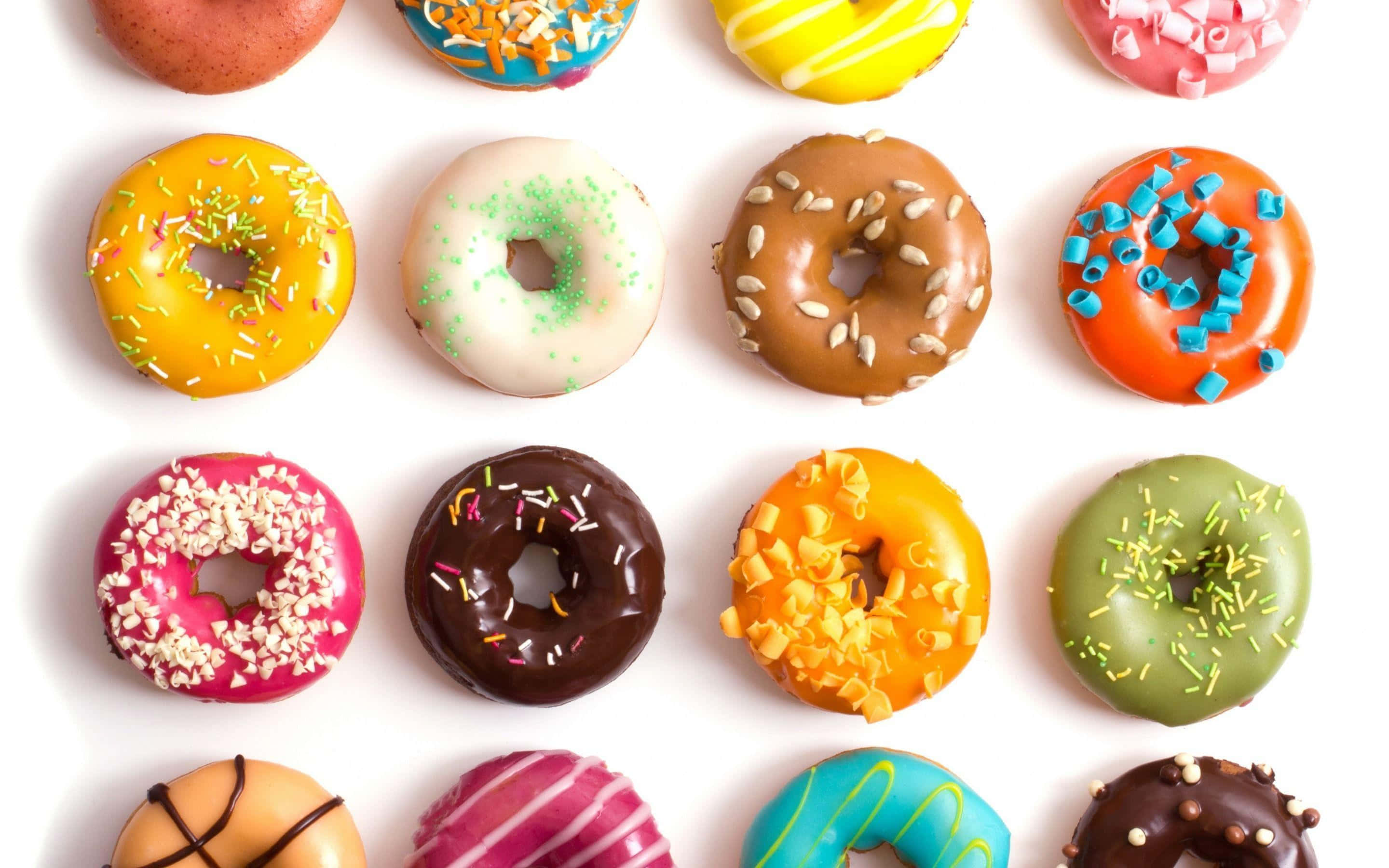 cute donut, 2880 x 1800, smile, 2K Desktop Wallpaper