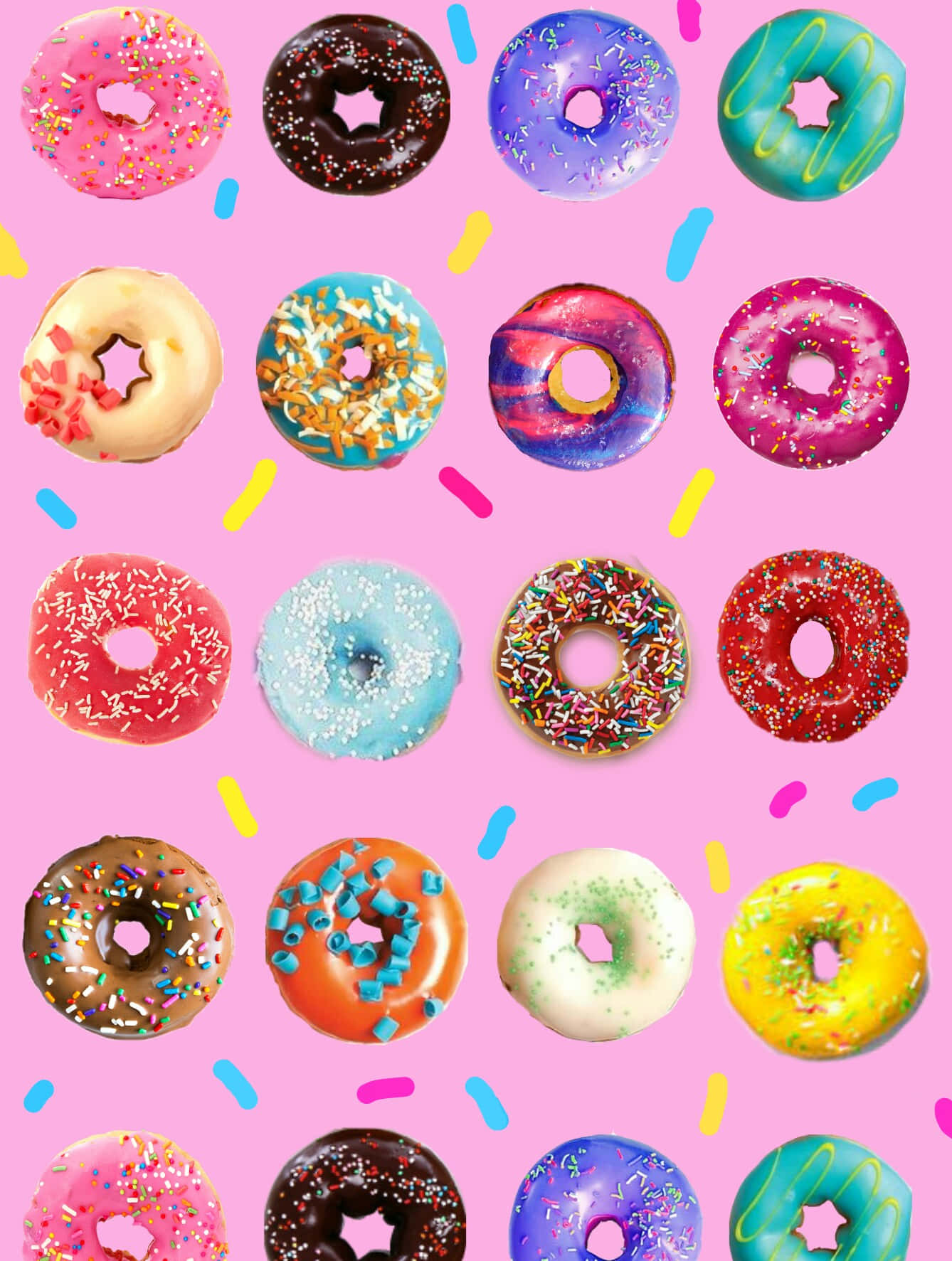 Cute Donut, sprinkles, smile, HD Phone Wallpaper