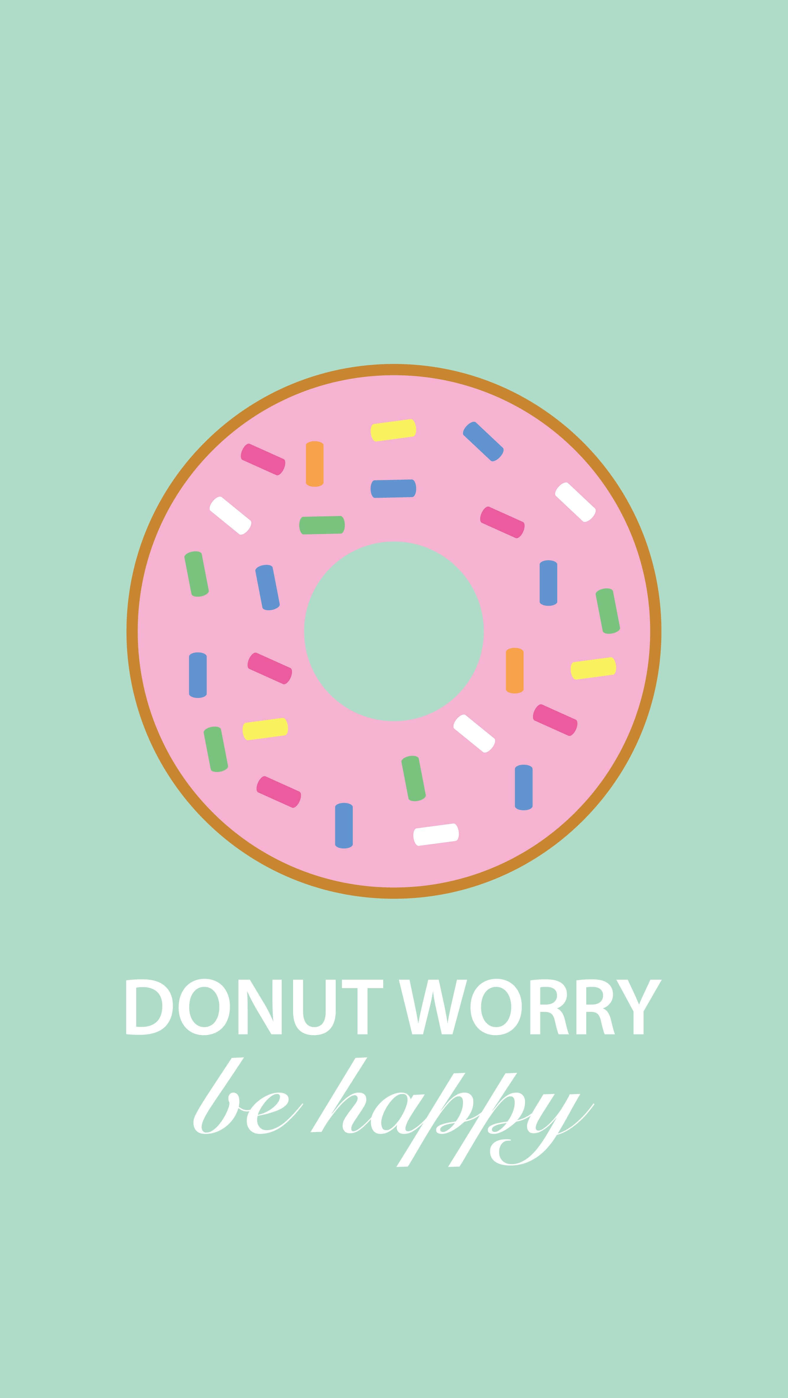 cute donut, pink donut, colorful sprinkles, 4K Phone Wallpaper