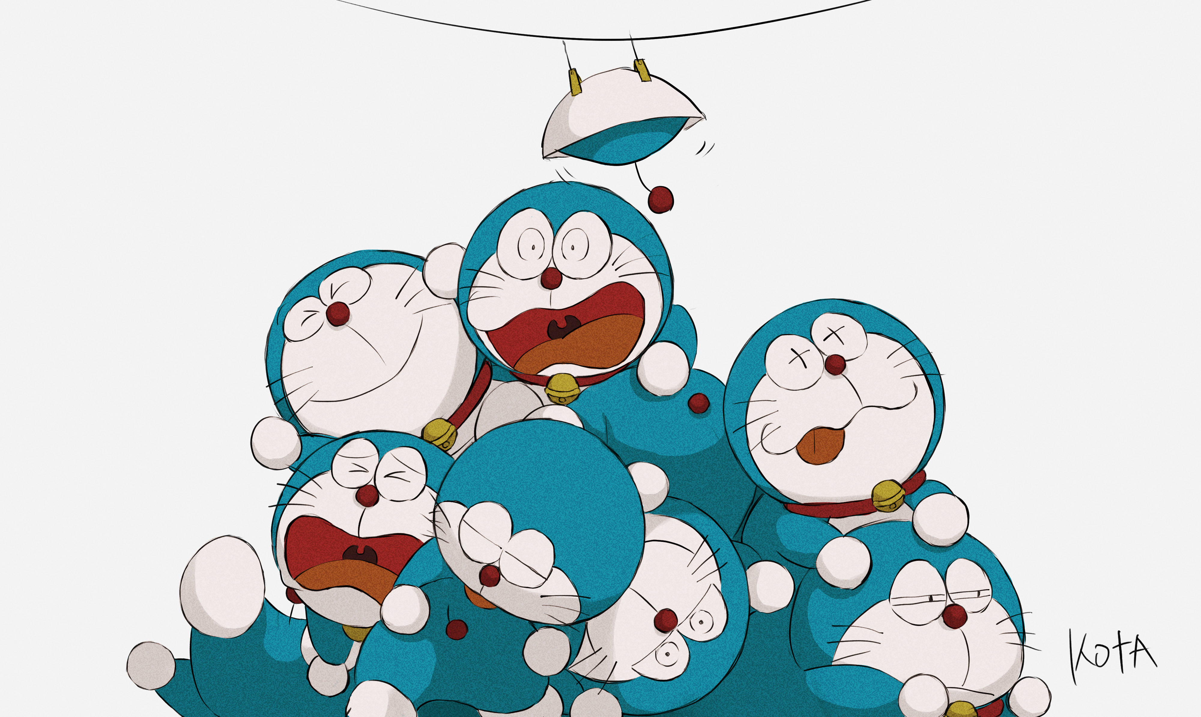 Cute Doraemon, Doraemon, cartoon Doraemon characters, 4K Desktop Wallpaper