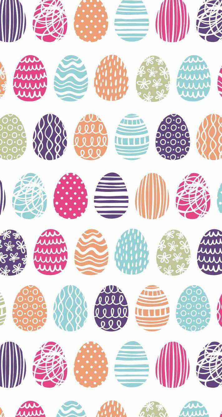 Cute Easter Eggs Portrait, colorful Easter eggs, playful doodle designs, HD Phone Wallpaper