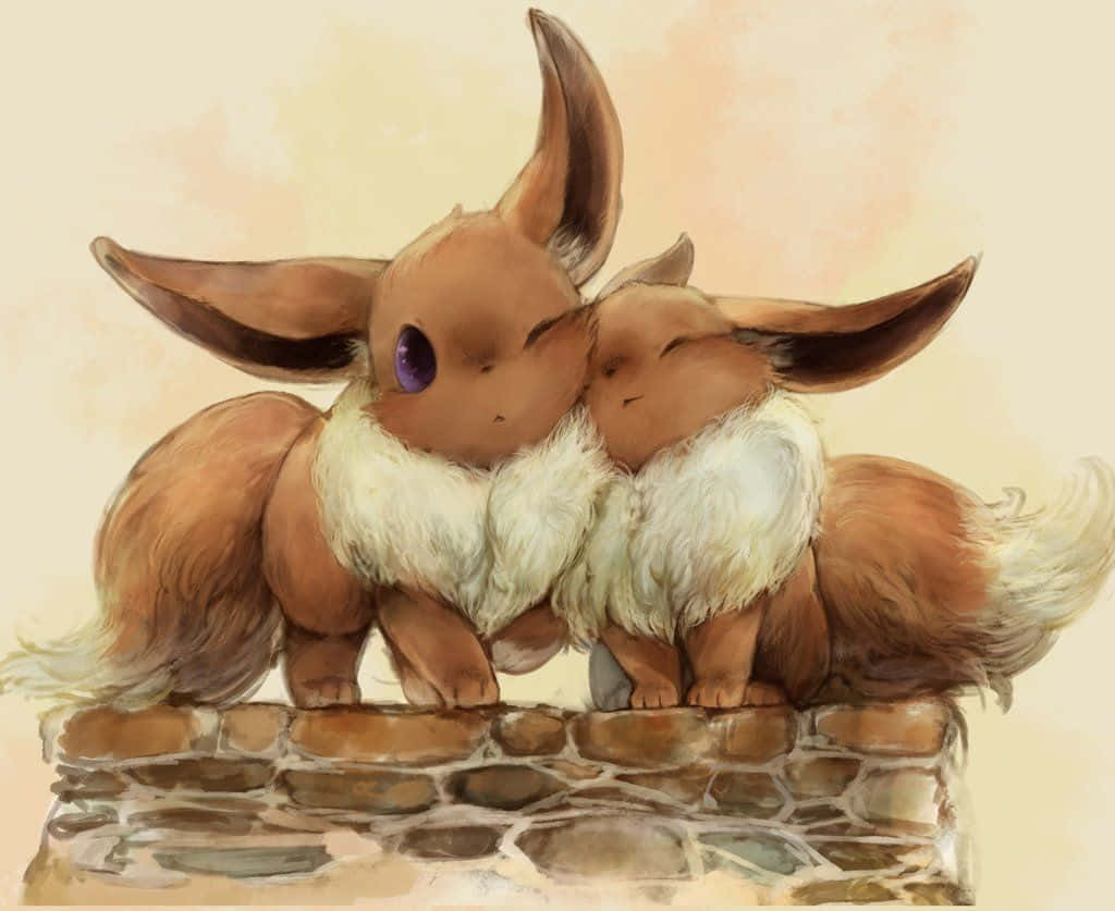 Cute Eevee, Eevee, fluffy brown, SD Desktop Wallpaper