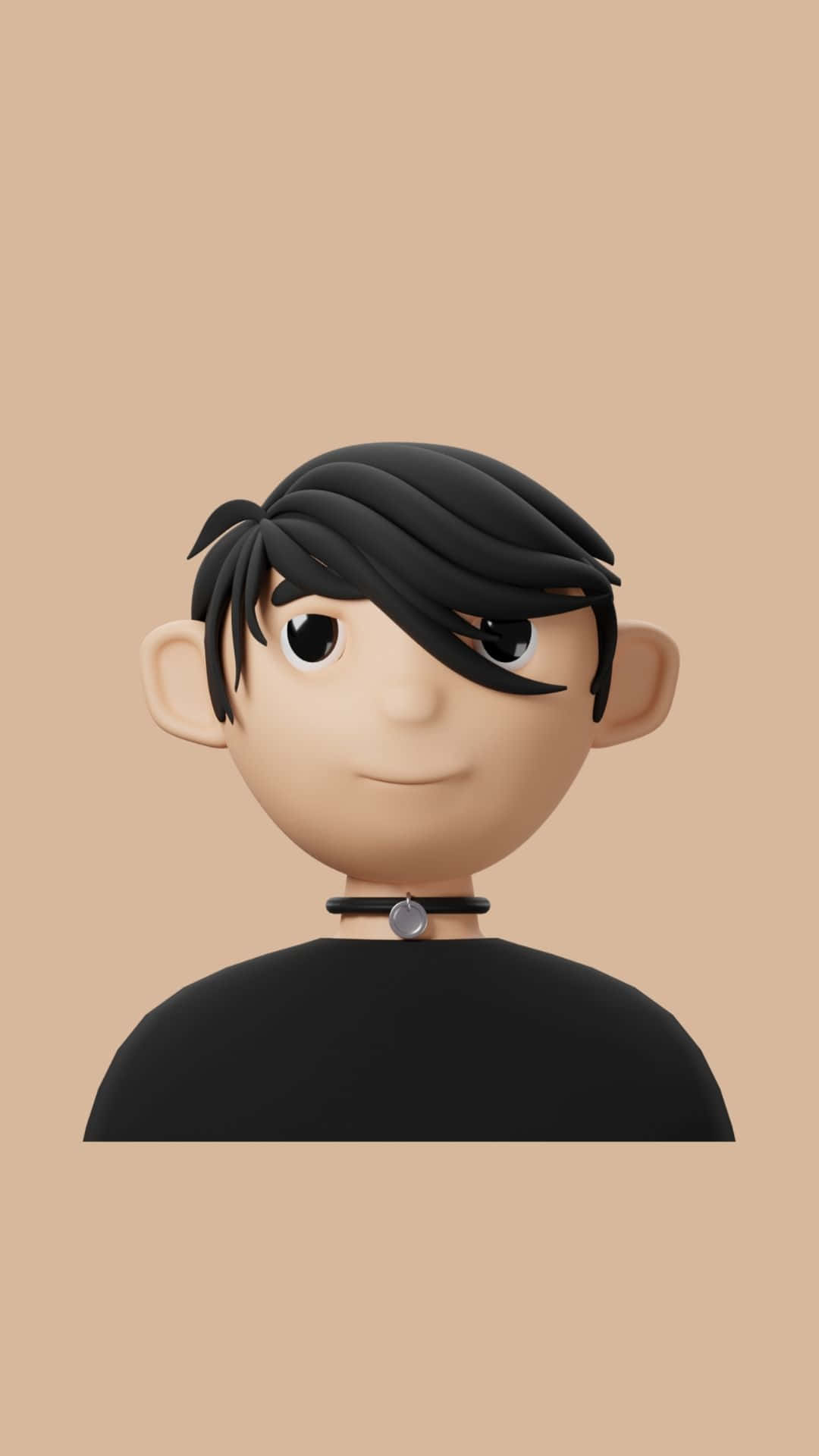 Cute Emo, black hair, choker, Full HD Phone Wallpaper