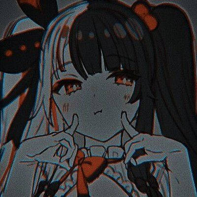 anime girl, dark hair, orange eyes, SD Desktop Wallpaper