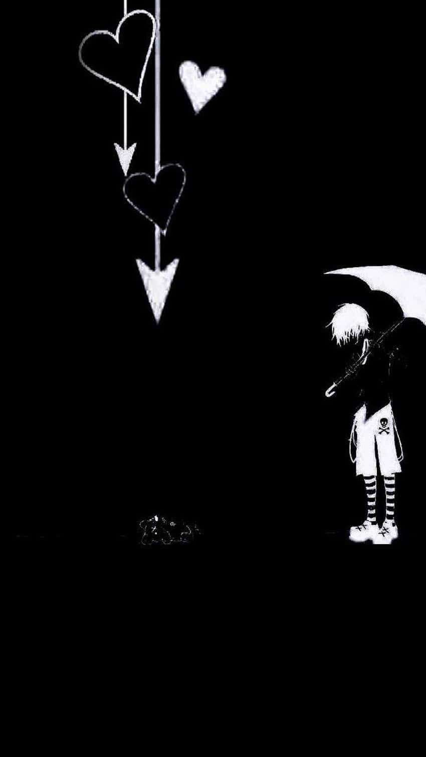 Cute Emo iPhone, white hair, anime figure, HD Phone Wallpaper