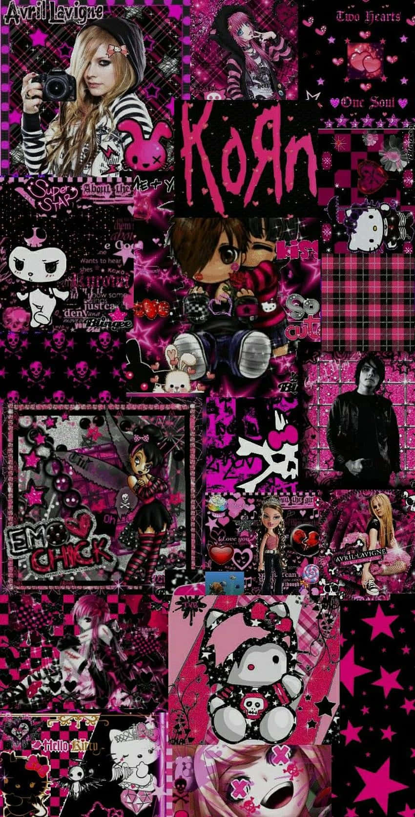Cute Emo iPhone, pink, black, HD Phone Wallpaper