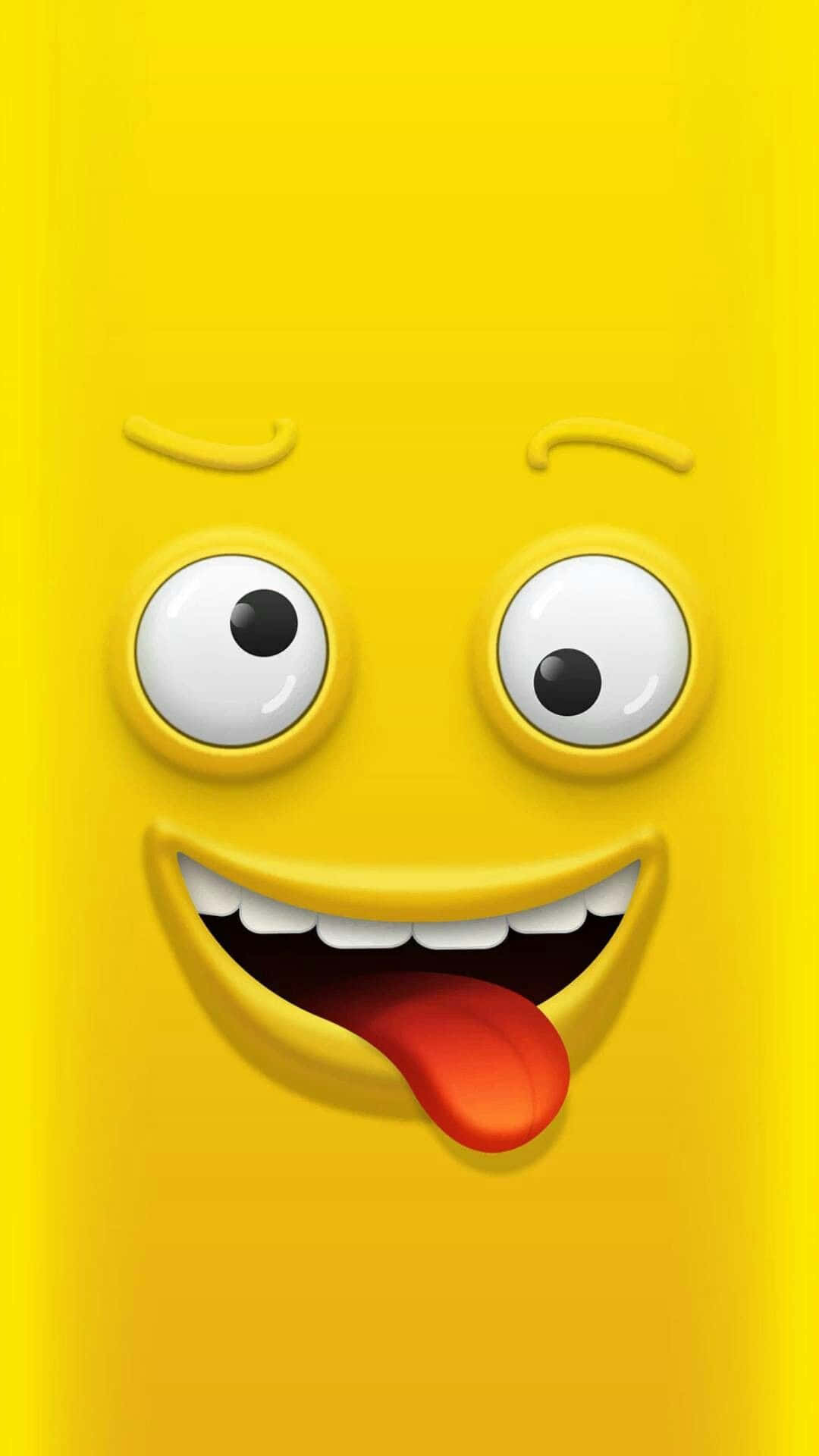 cute emoji, bright yellow, cartoon face, Full HD Phone Wallpaper
