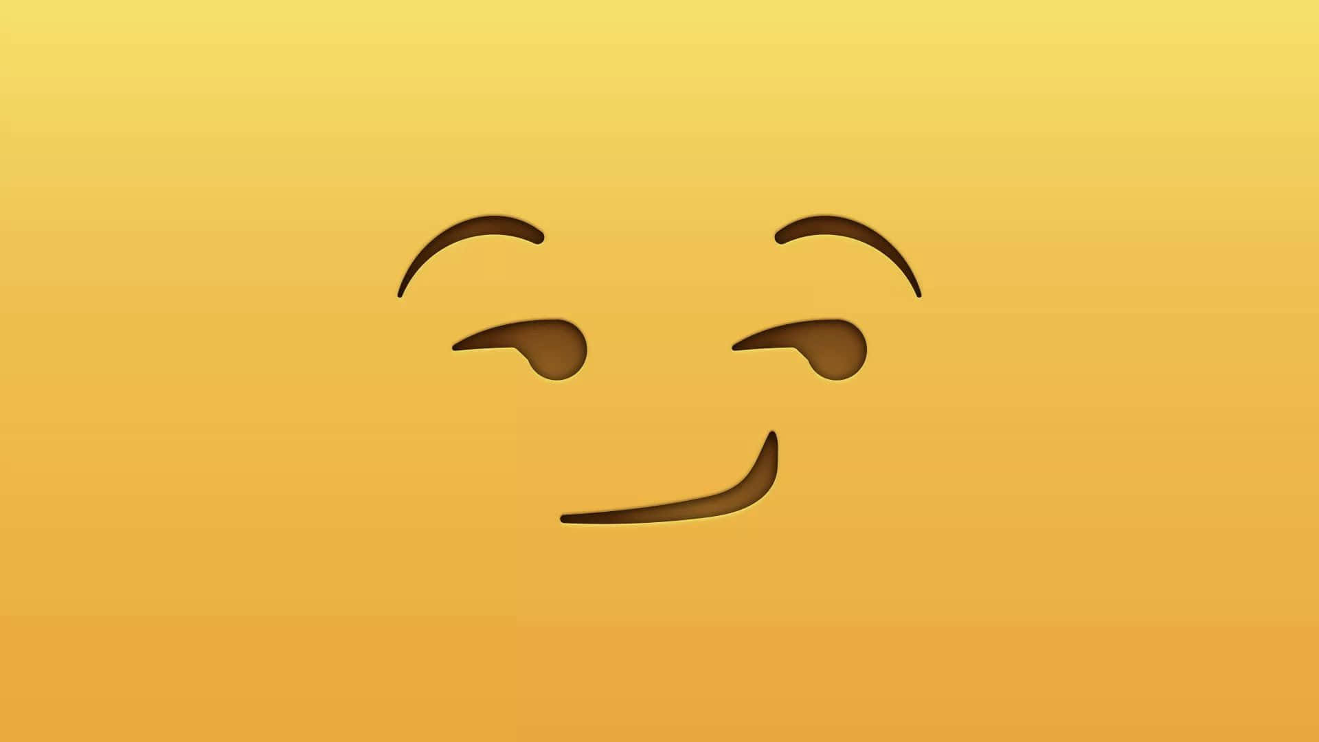 cute emoji, winking emoji, subtle smile, Full HD Desktop Wallpaper