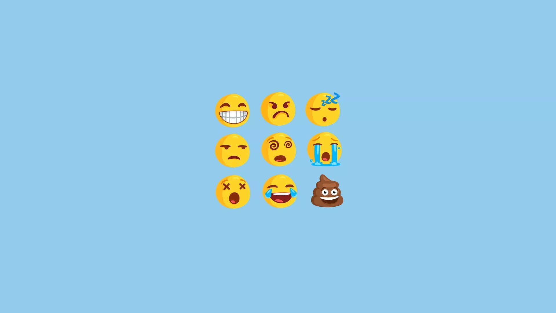 cute emoji, emoji icons, nine, Full HD Desktop Wallpaper
