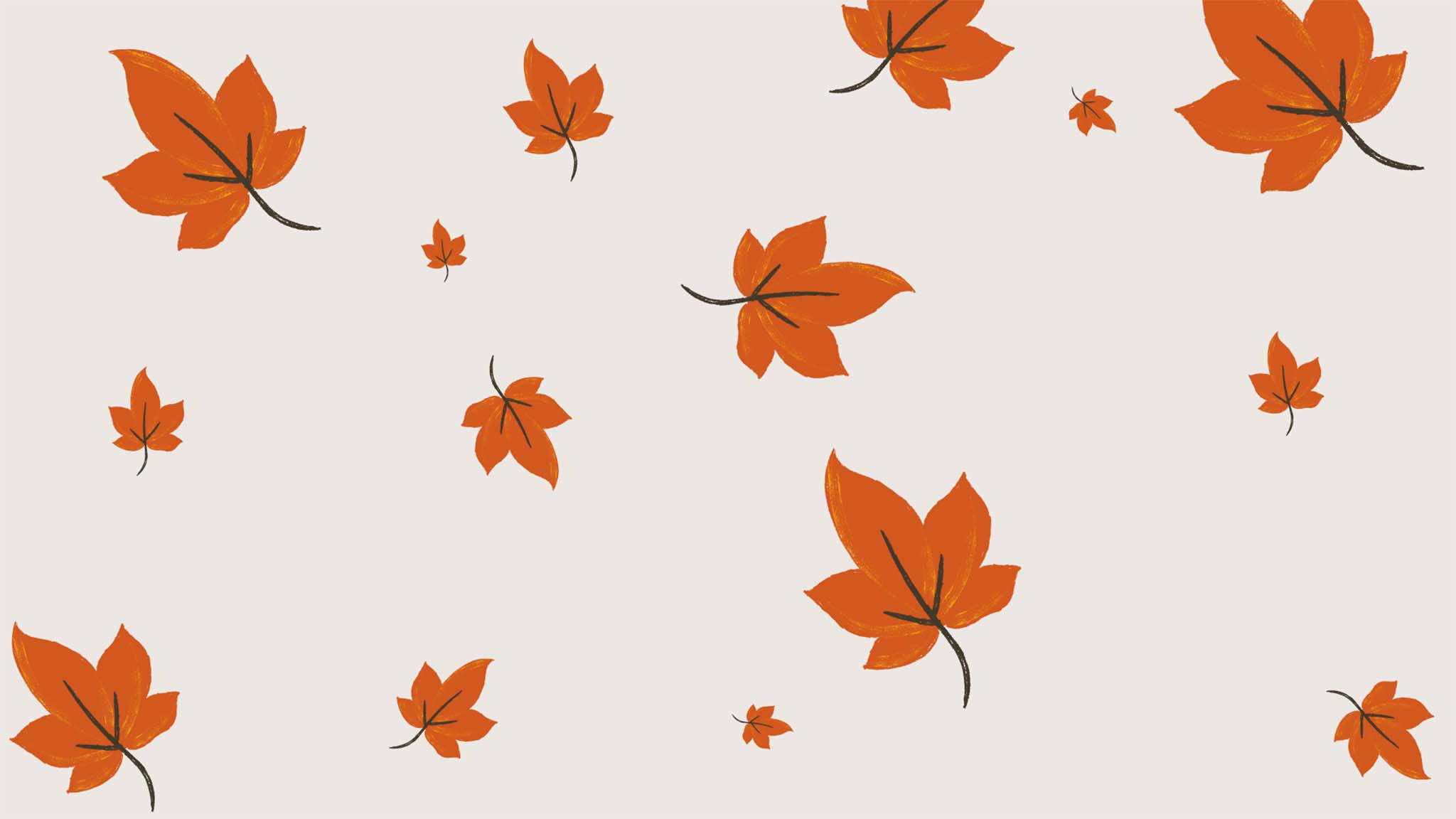autumn, maple leaves, orange, Full HD Desktop Wallpaper