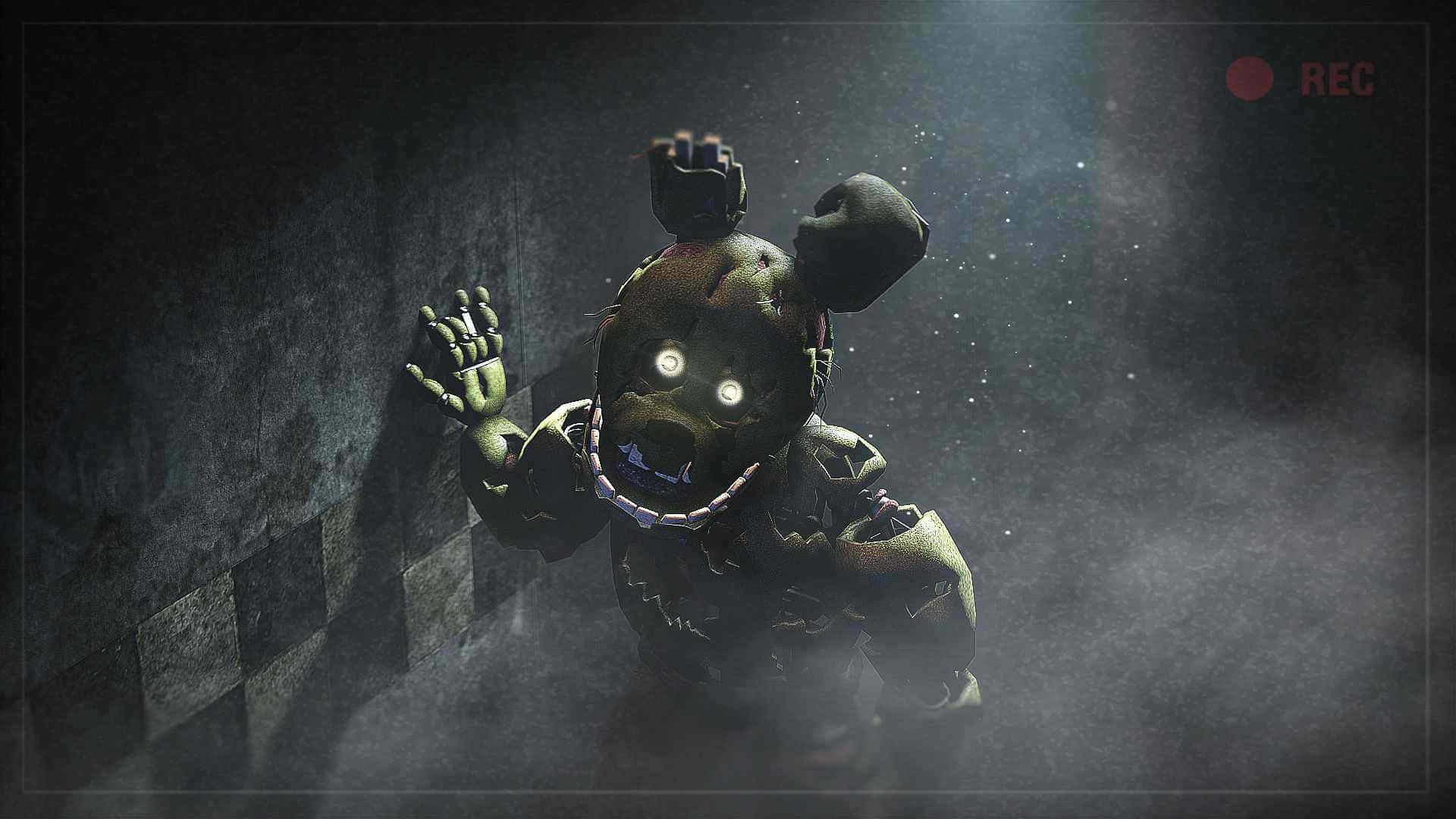 FNAF, animatronic bear, glowing eyes, Full HD Desktop Wallpaper