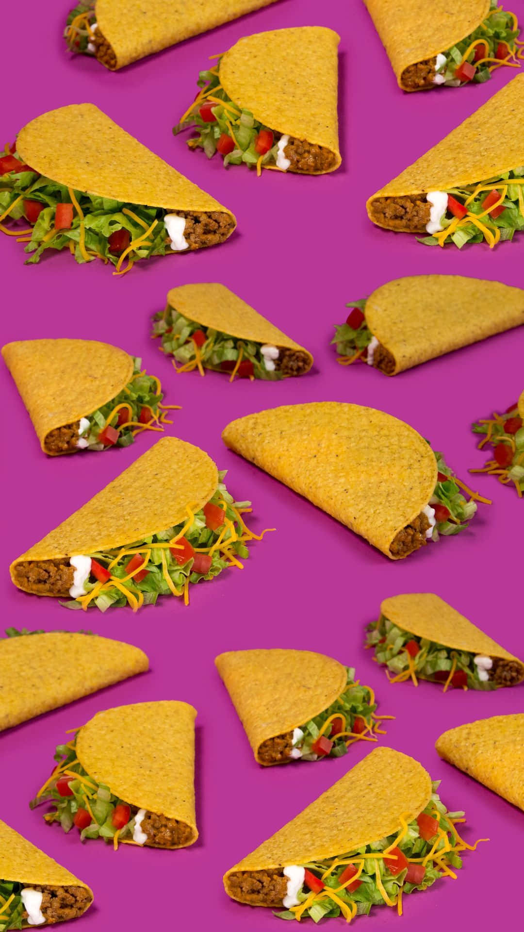 Cute Food iPhone, vibrant purple, taco halves, Full HD Phone Wallpaper