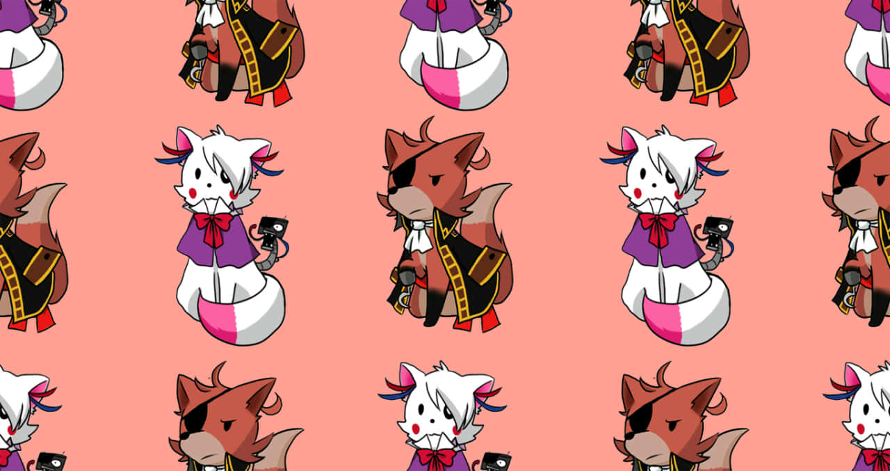 Cute Foxy, anime fox characters, pirate outfits, HD Desktop Wallpaper