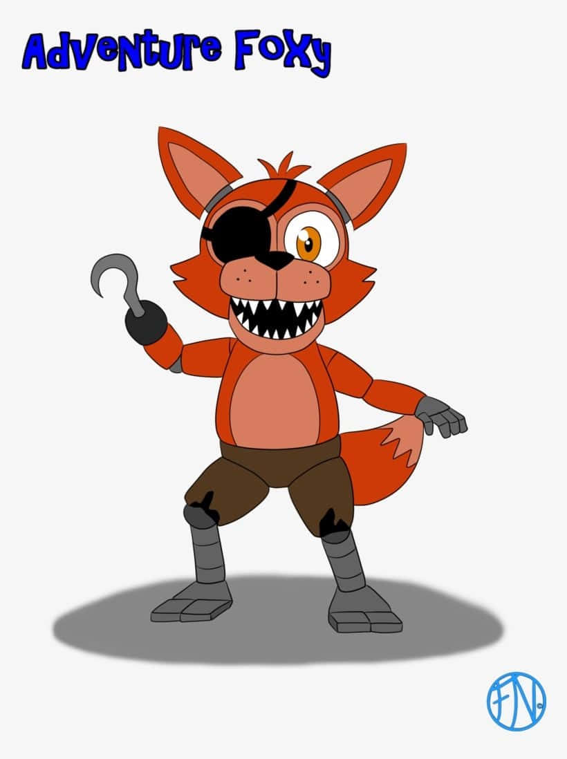 cute foxy, cartoon pirate fox, eyepatch, SD Phone Wallpaper
