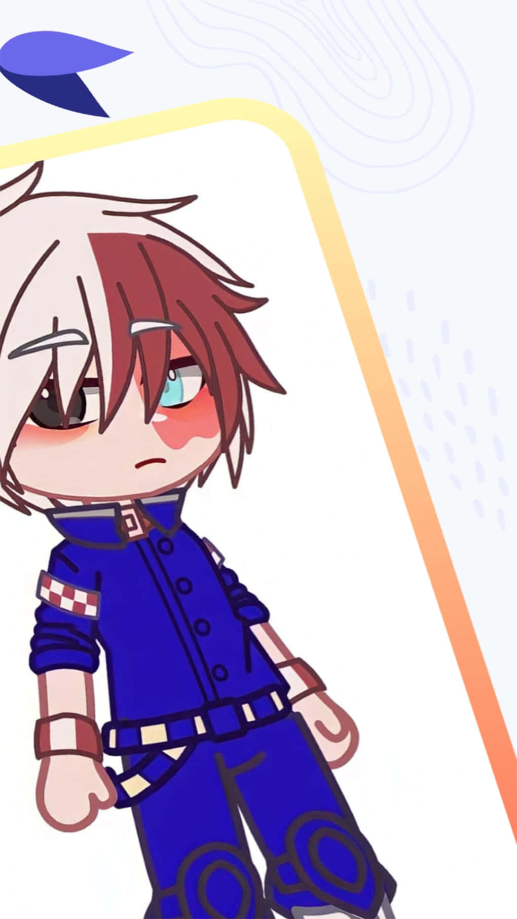Gacha Life T-shirt, chibi anime boy, red and white hair, HD Phone Wallpaper