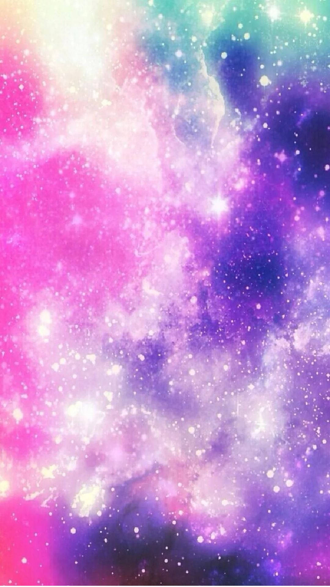 vibrant stars, cute galaxy, cosmic nebula, Full HD Phone Wallpaper