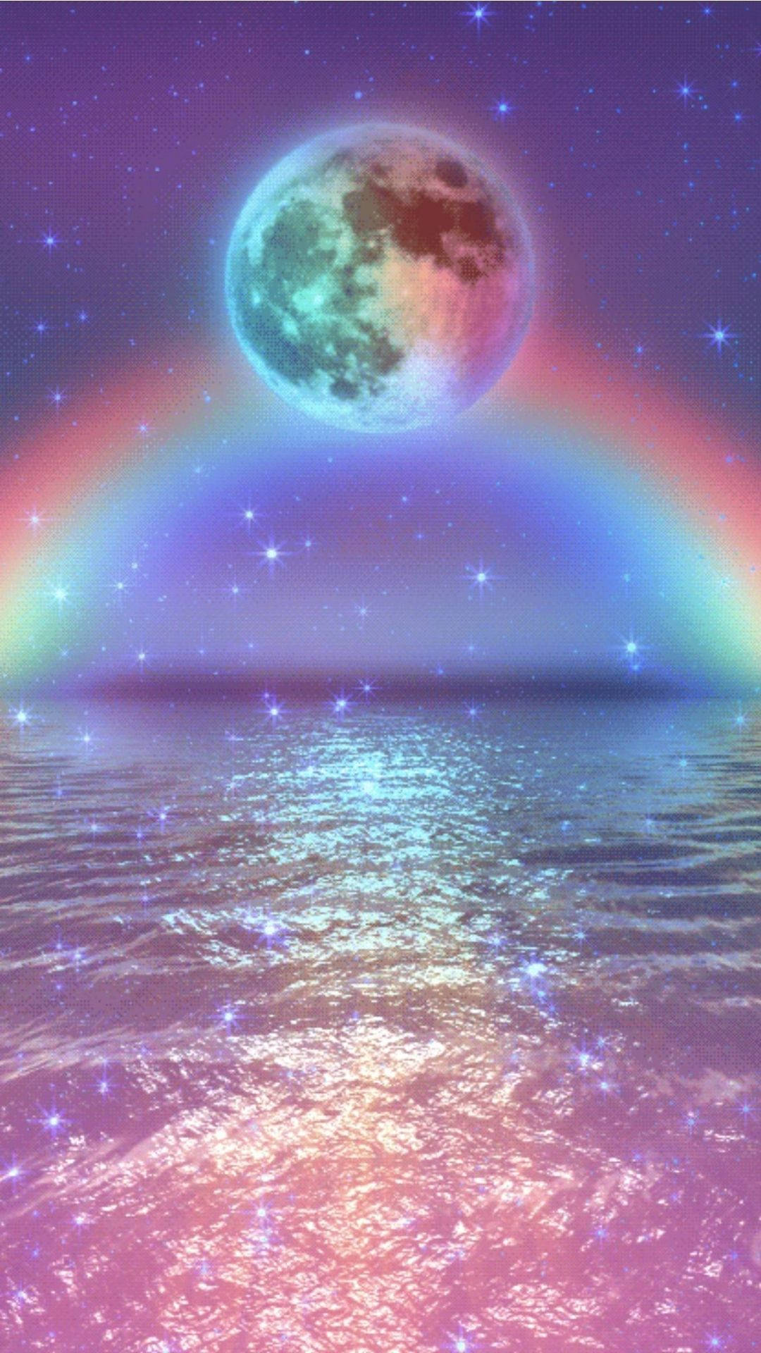 Cute Galaxy, rainbow, starry ocean, Full HD Phone Wallpaper