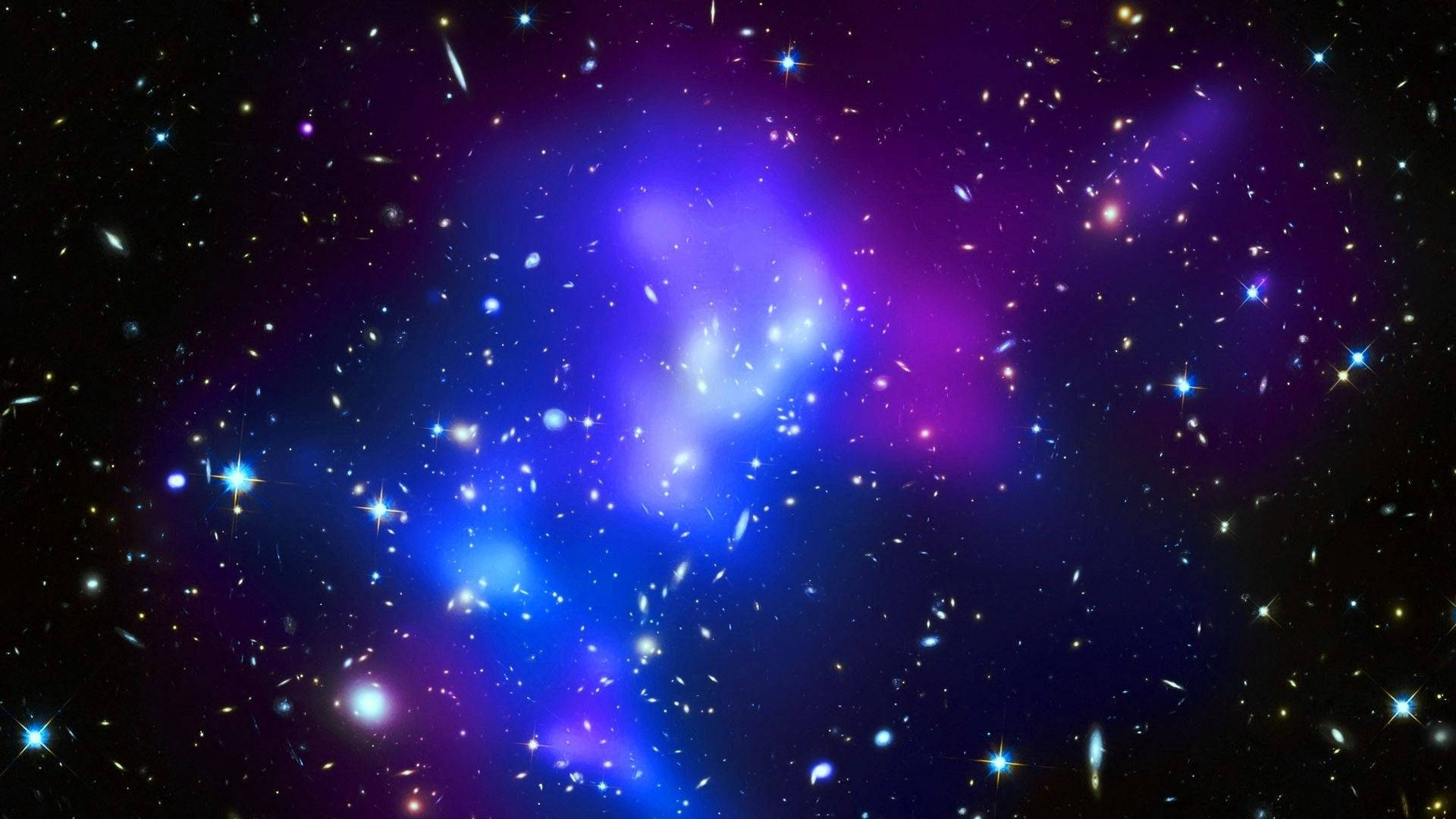 Twinkling Stars, Cute Galaxy, cosmic nebula, Full HD Desktop Wallpaper