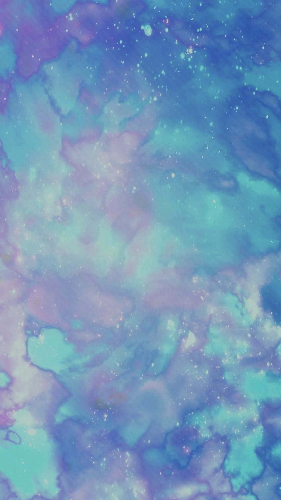 Cute Blue Pastel Galaxy, soft blues, purples, Full HD Phone Wallpaper