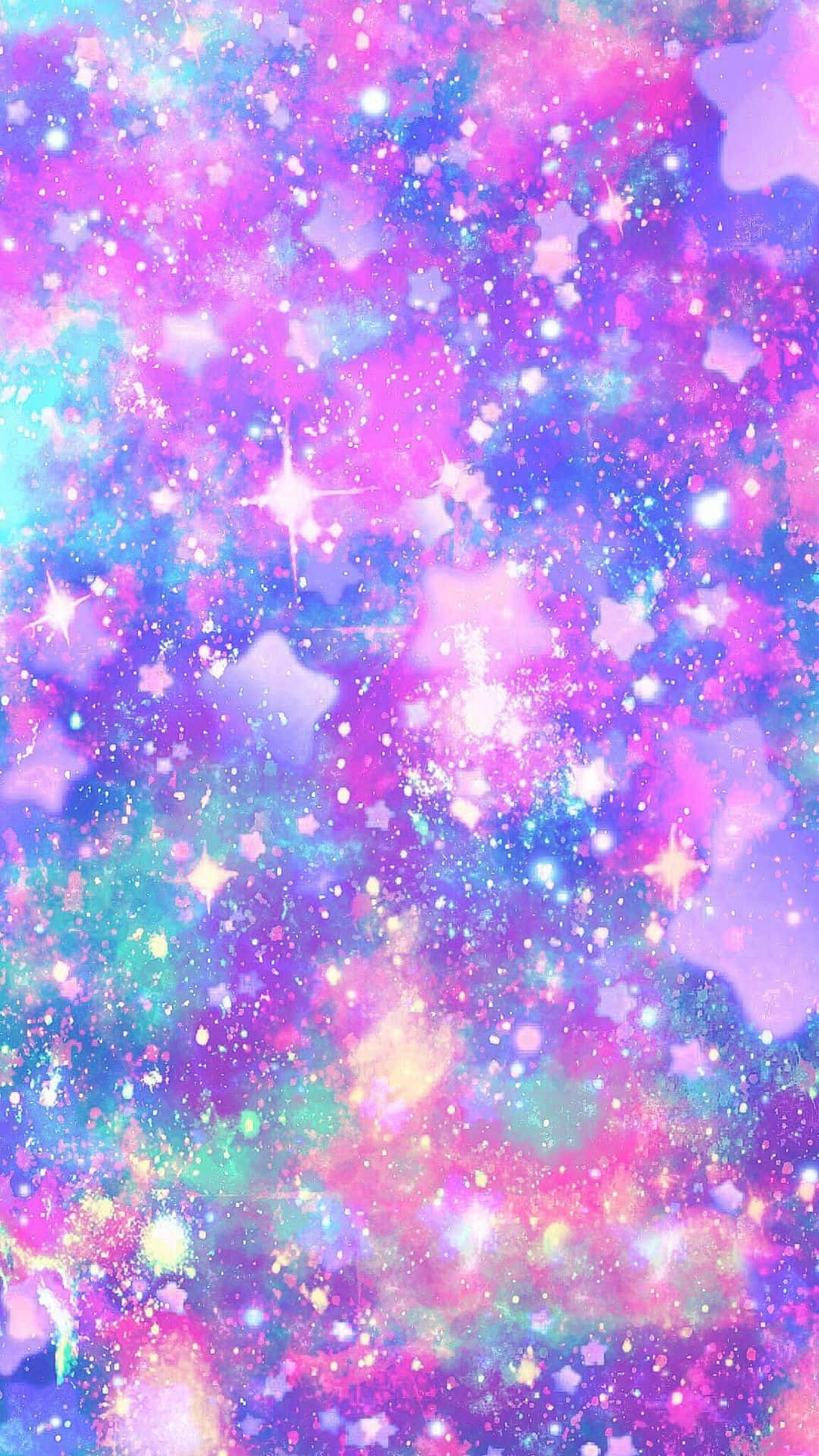 Cute Pastel Galaxy, pastel nebulae, pink blue, Full HD Phone Wallpaper