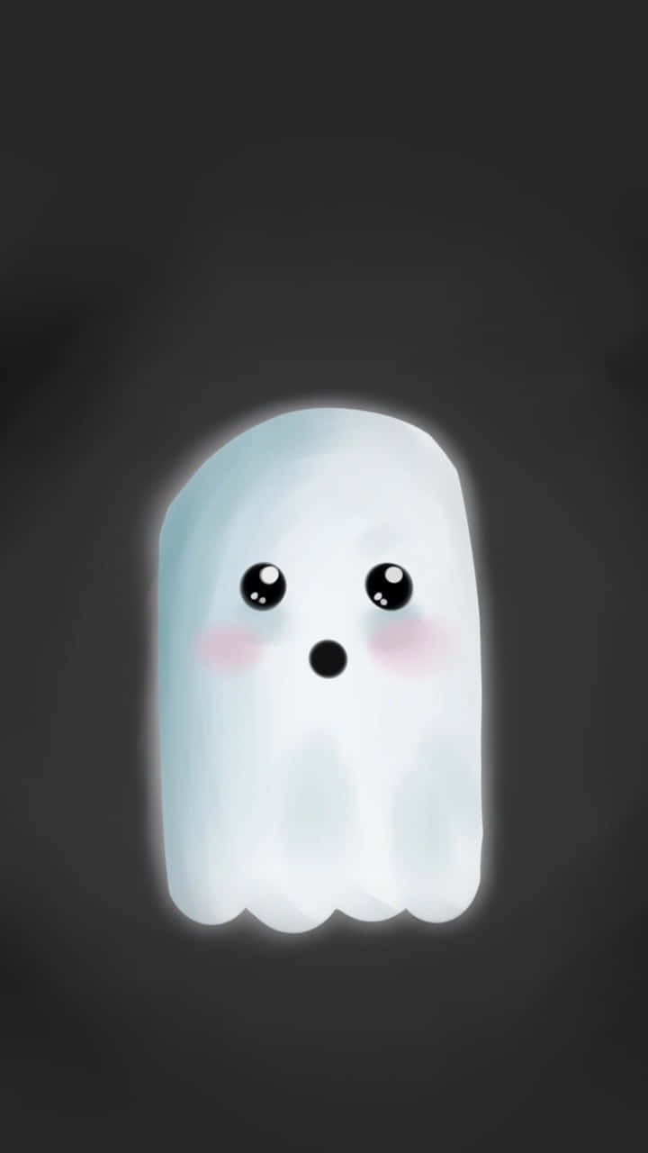 cute ghost, glowing ghost, rosy cheeks, HD Phone Wallpaper