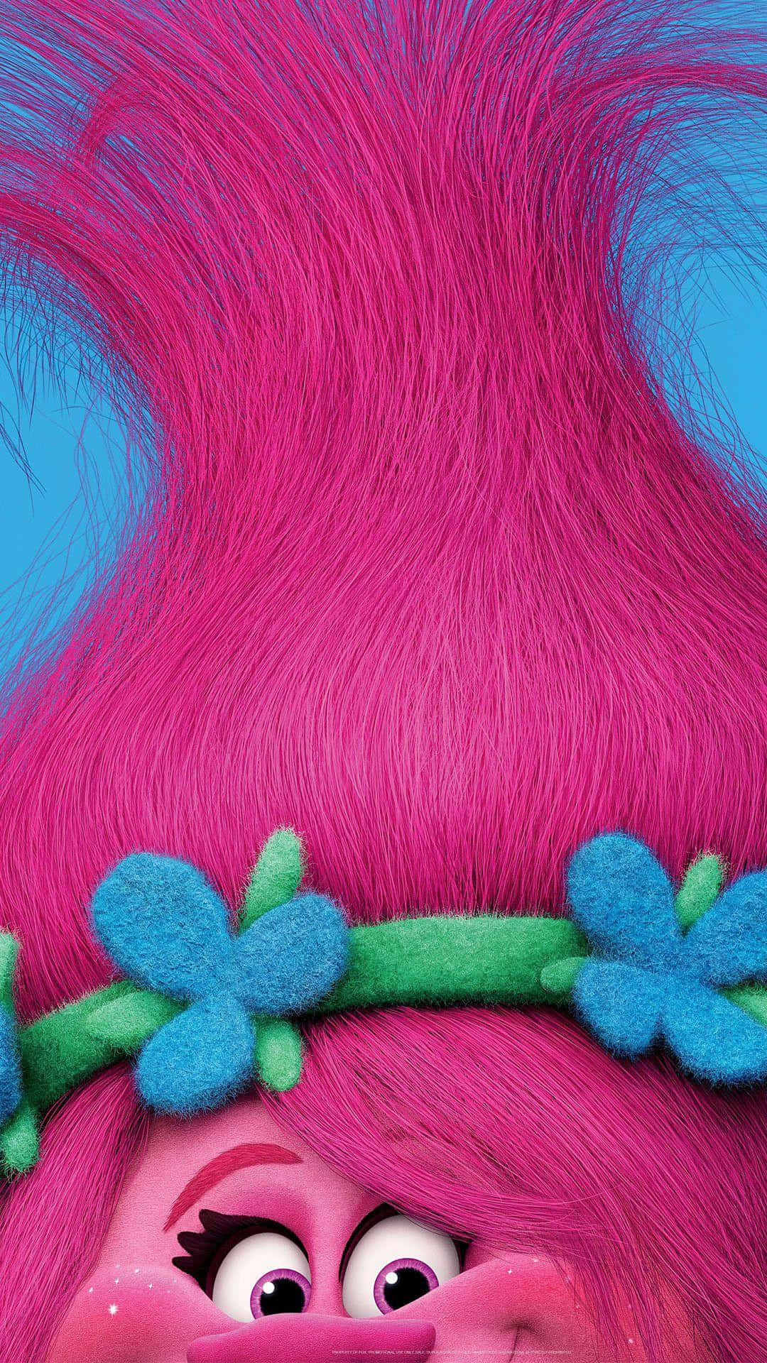 Cute Girly Phone, troll, vibrant pink hair, Full HD Phone Wallpaper