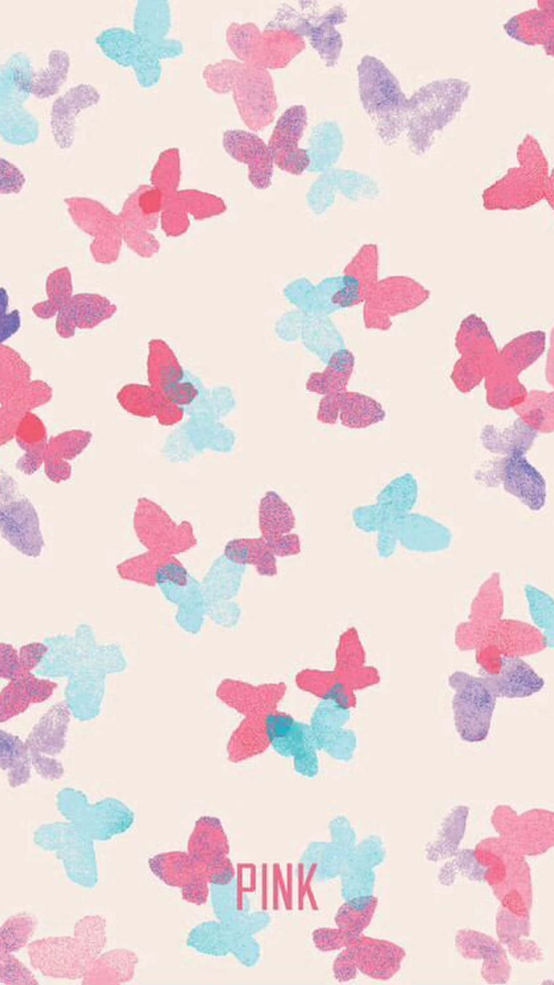 iPhone, butterfly case, pastel pink blue and purple butterflies, Full HD Phone Wallpaper