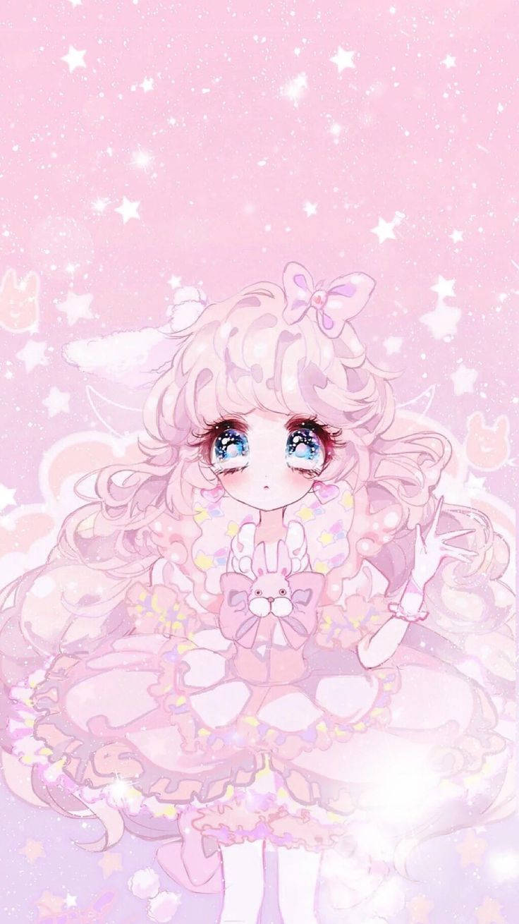 kawaii, cute girly, pink princess, HD Phone Wallpaper