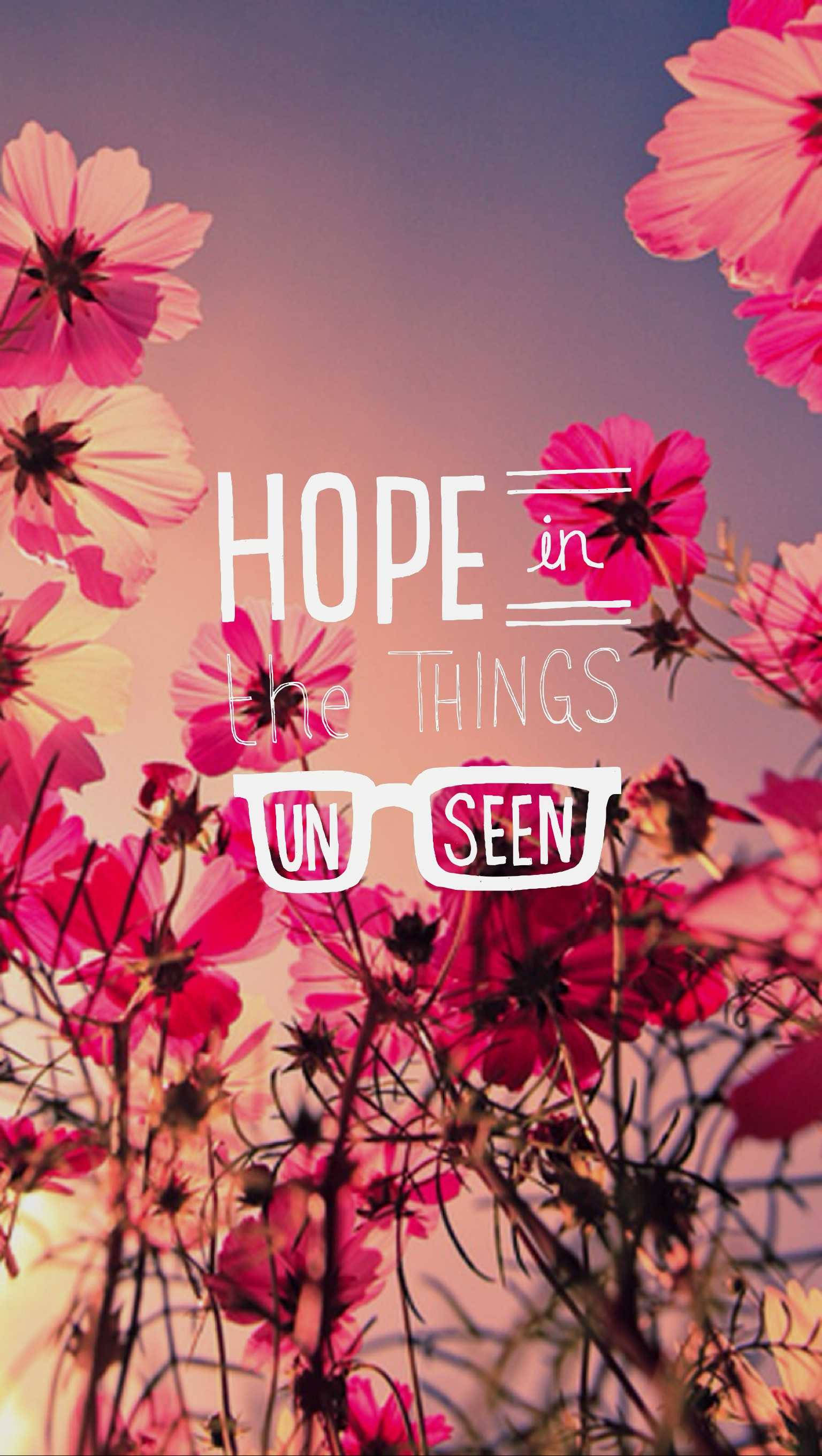 vibrant pink cosmos flowers, soft purple sunset sky, inspirational text, 2K Phone Wallpaper