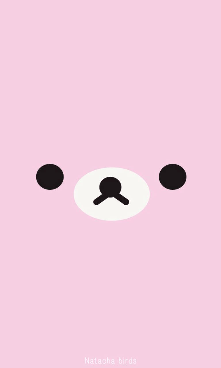 kawaii, cute girly, pink bear face, HD Phone Wallpaper