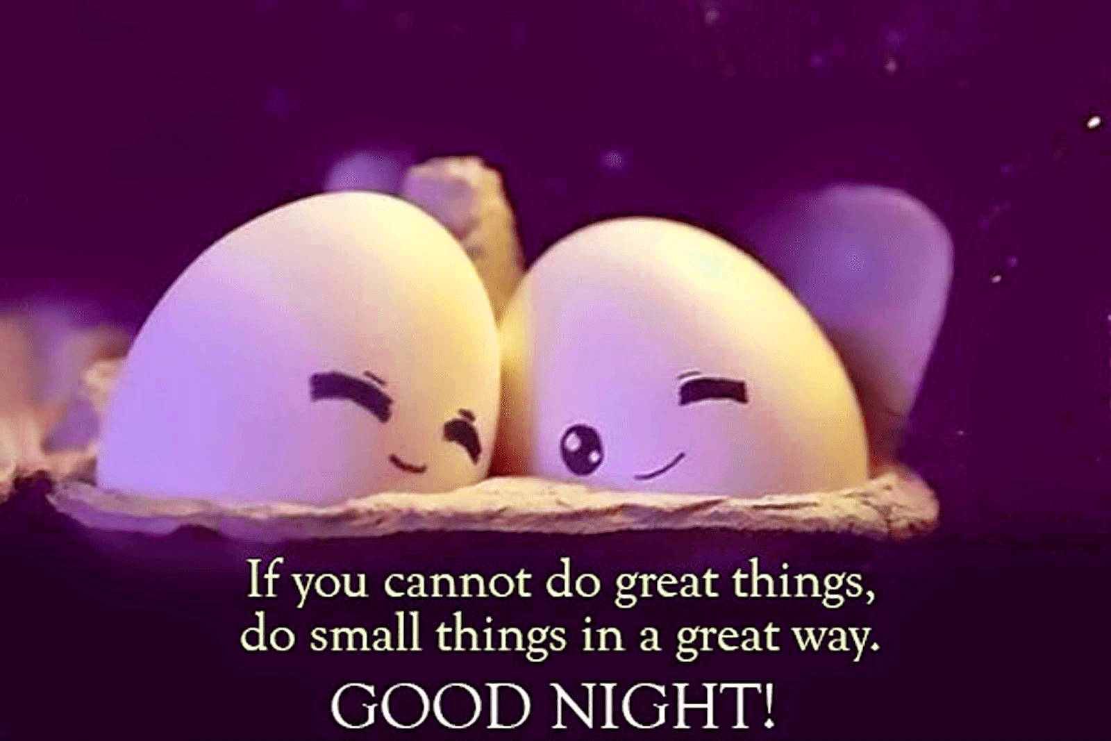 Cute Eggs Goodnight Wish, cartoon eggs, smiling faces, HD Desktop Wallpaper