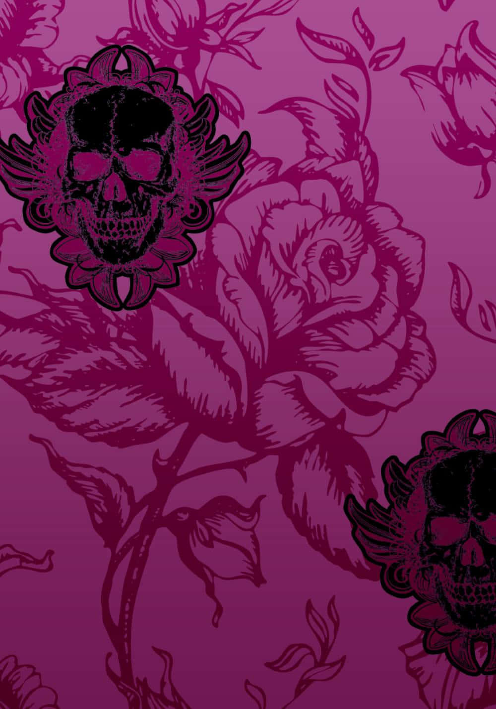 Cute Gothic, magenta, black, HD Phone Wallpaper