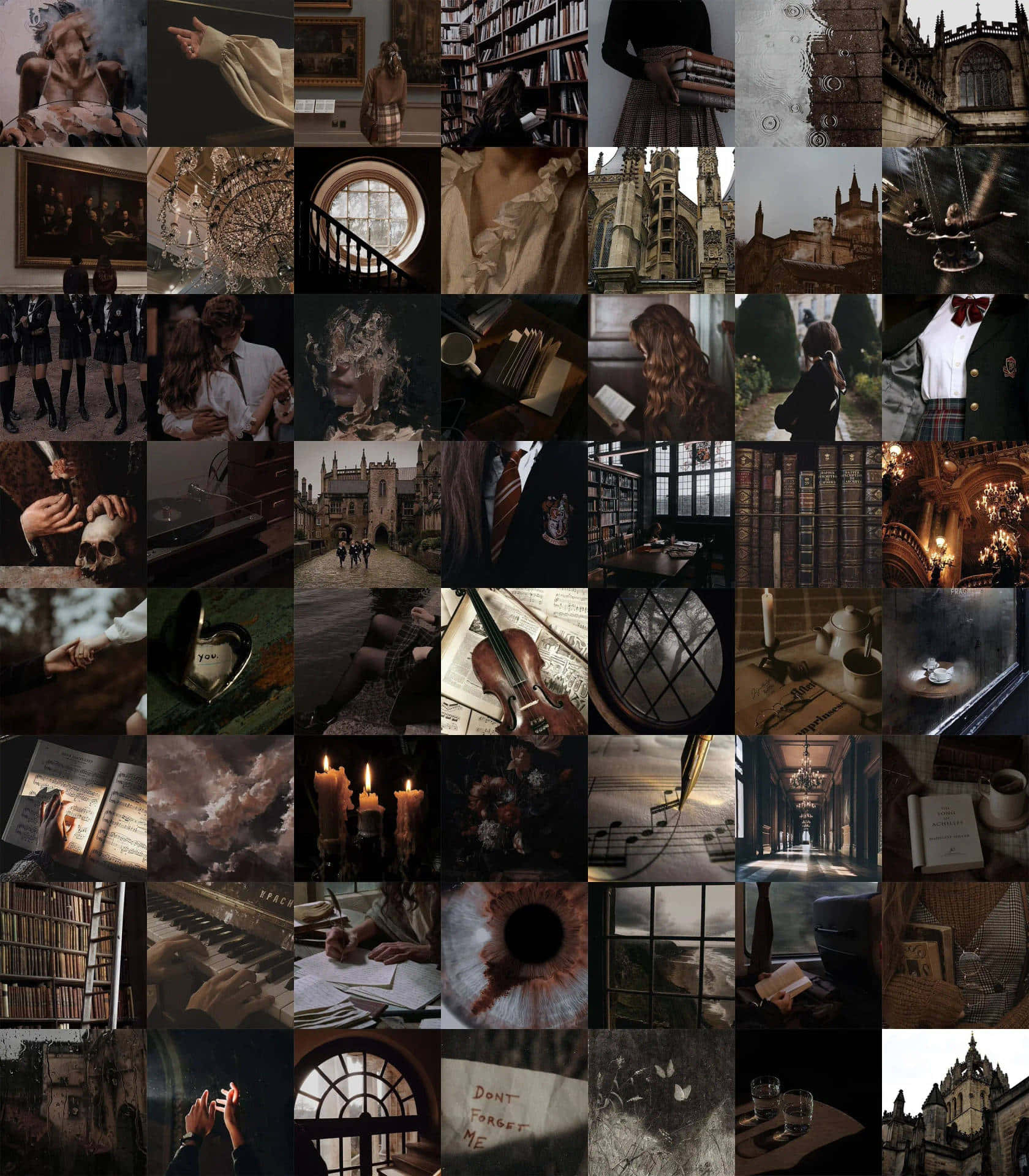 Gothic, collage, vintage books, Full HD Phone Wallpaper