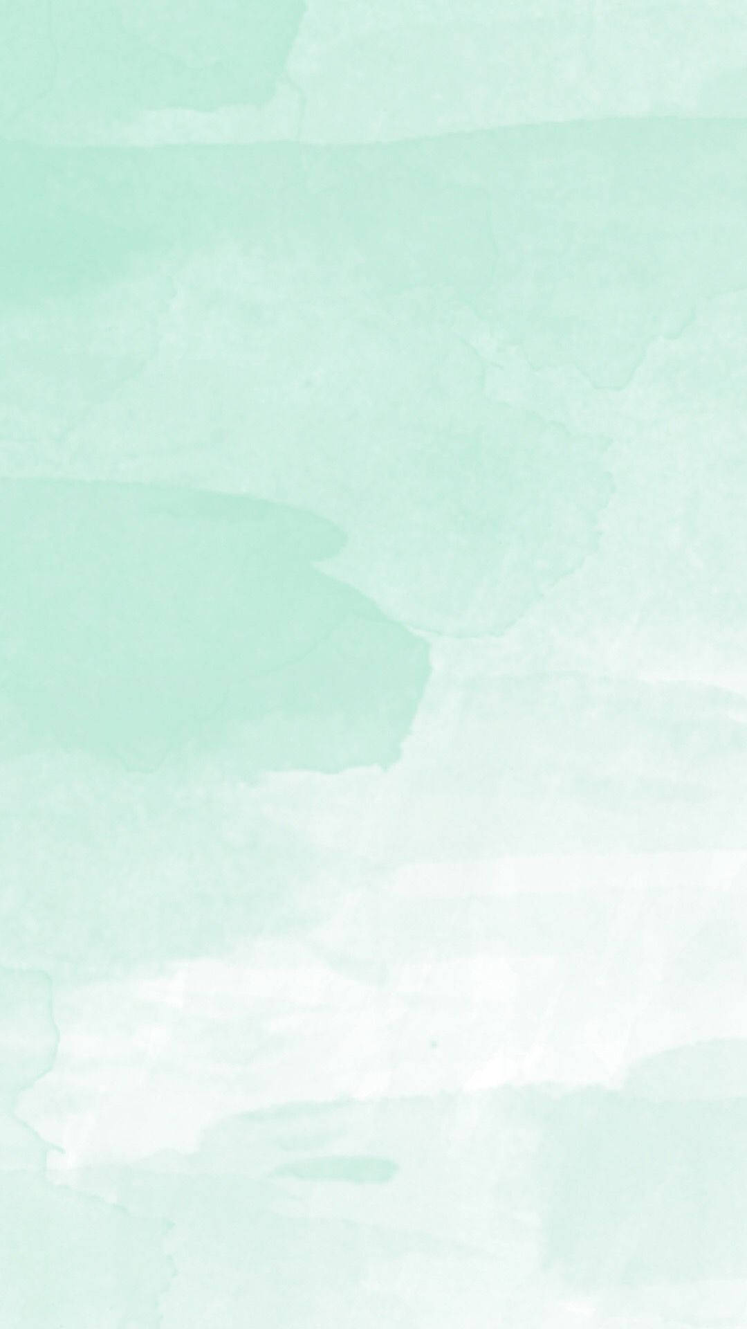 Green Aesthetic iPhone, soft mint green, watercolor wash, Full HD Phone Wallpaper